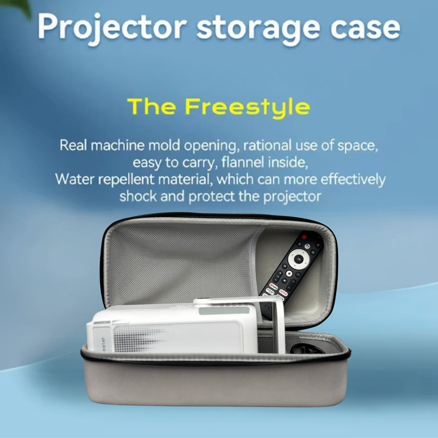 Image of BeamX Projector Carry Bag EVA Hard Case Shockproof Compatible with All Projectors Small Travel Bag - Large