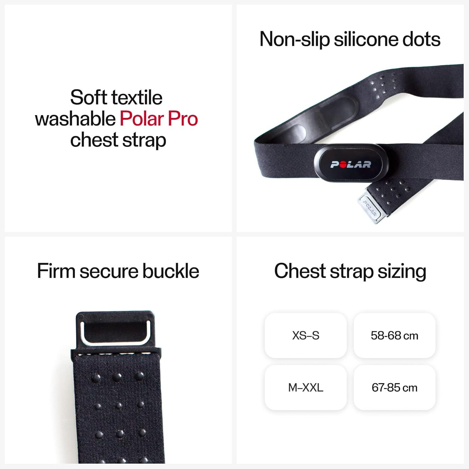 Image of Polar H10 Heart Rate Monitor Chest Strap (M-XXL) (Black)