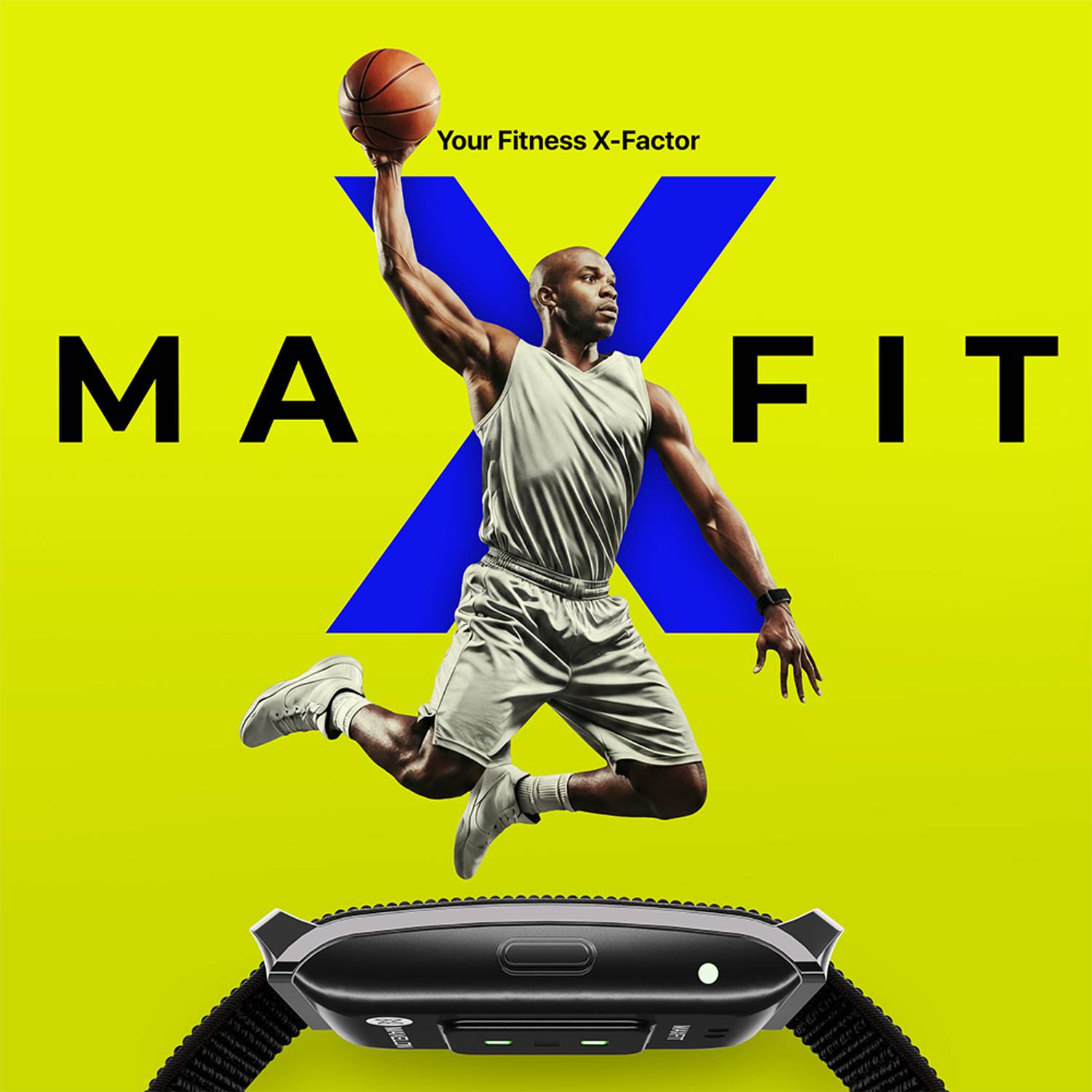 Maxelon MaxFit Smart Fitness Band, Black - Image 2