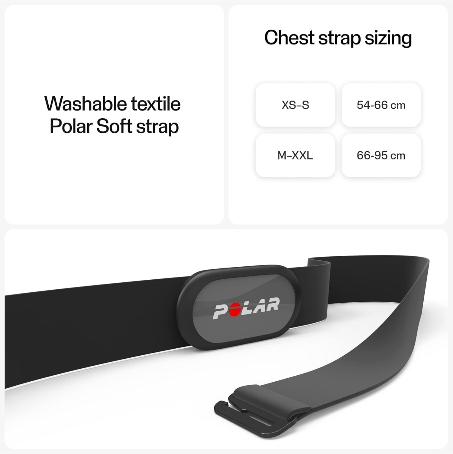 Image of Polar H9 Heart Rate Sensor Chest Strap (XS-S) (Black)