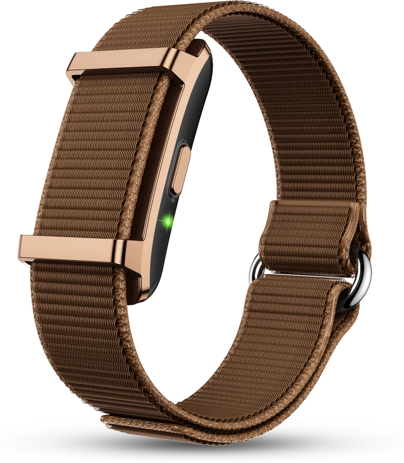 Image of Pebble Qore 2 Fitness Band | Advanced Activity & Health Tracking | 45 Days Battery Life (Brown Strap, Size : Free Size)