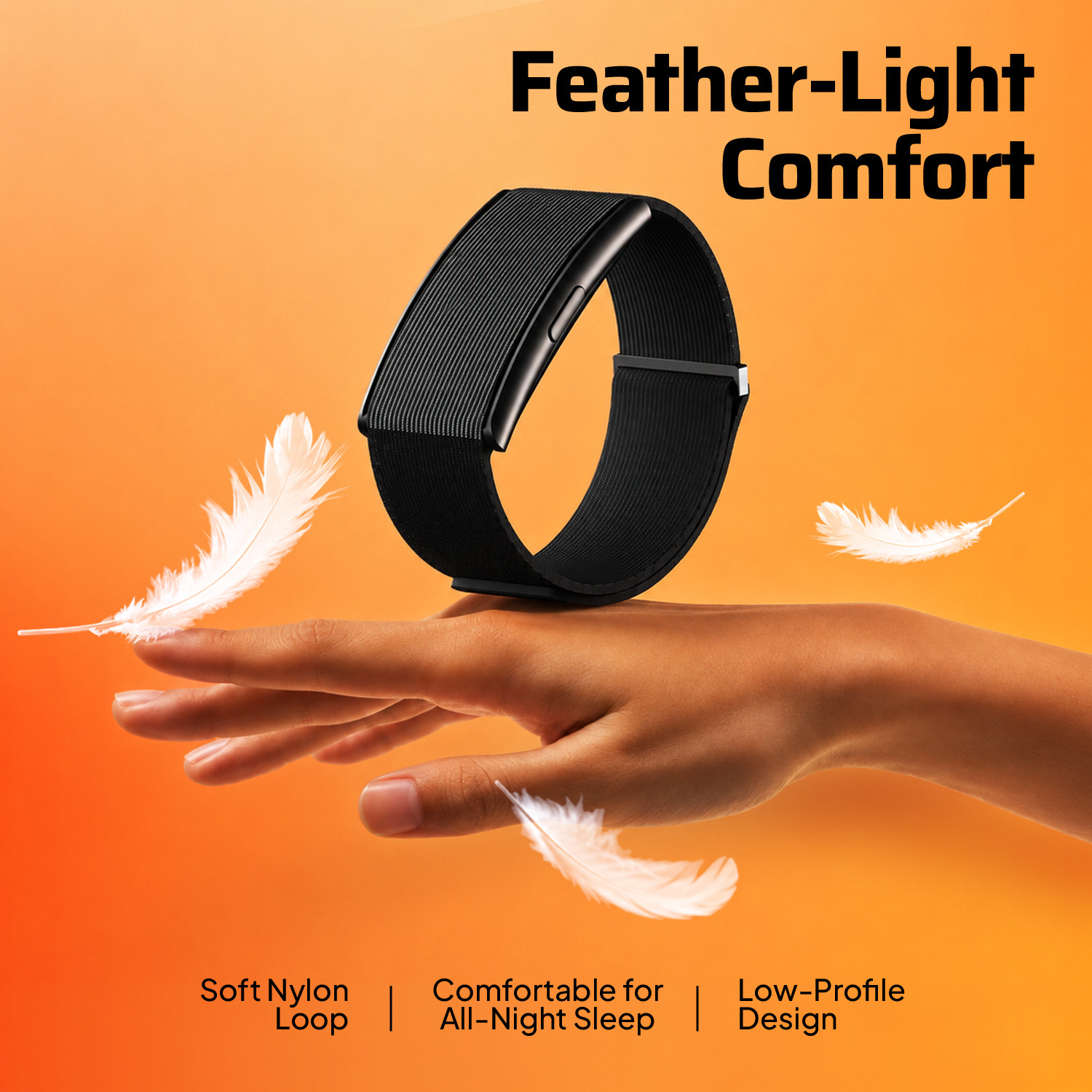 Image of CrossBeats Vector Smart Band|5ATM Waterproof,HRV & SpO2 Tracking, Sleep & Stress Monitoring (Black Strap, Size : Free Size)