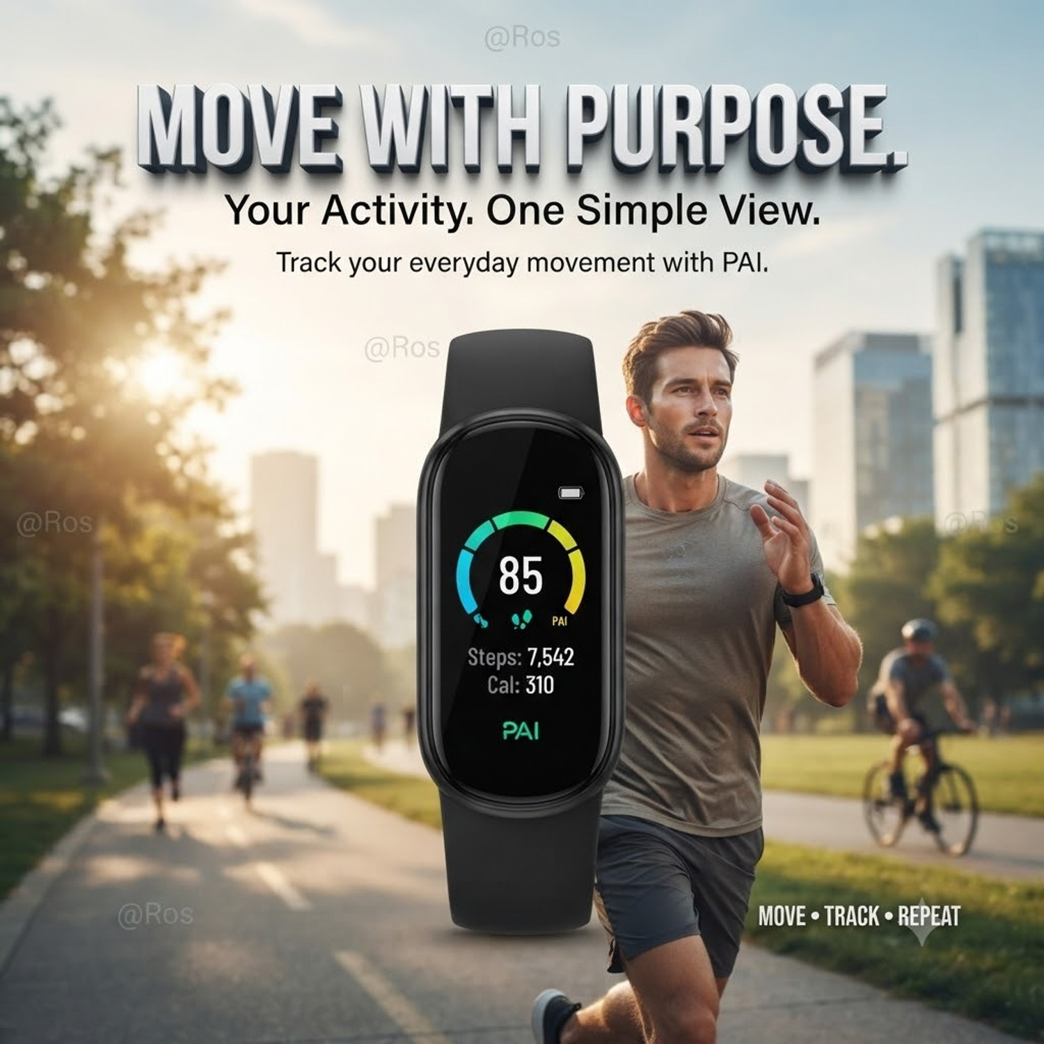 Image of DRUMSTONE Smart Wrist Band with Touch Display, Comfortable Strap, Daily Activity Tracking (Multicolor Strap, Size : Free)