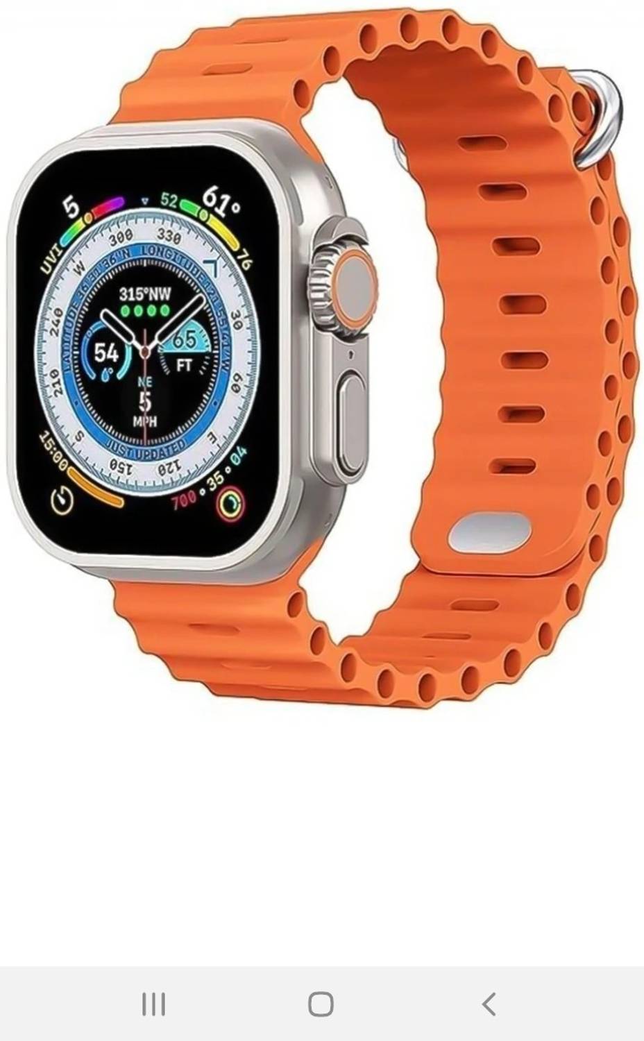 flyhug T10 smart watch (Orange Strap, Size : Free Size)