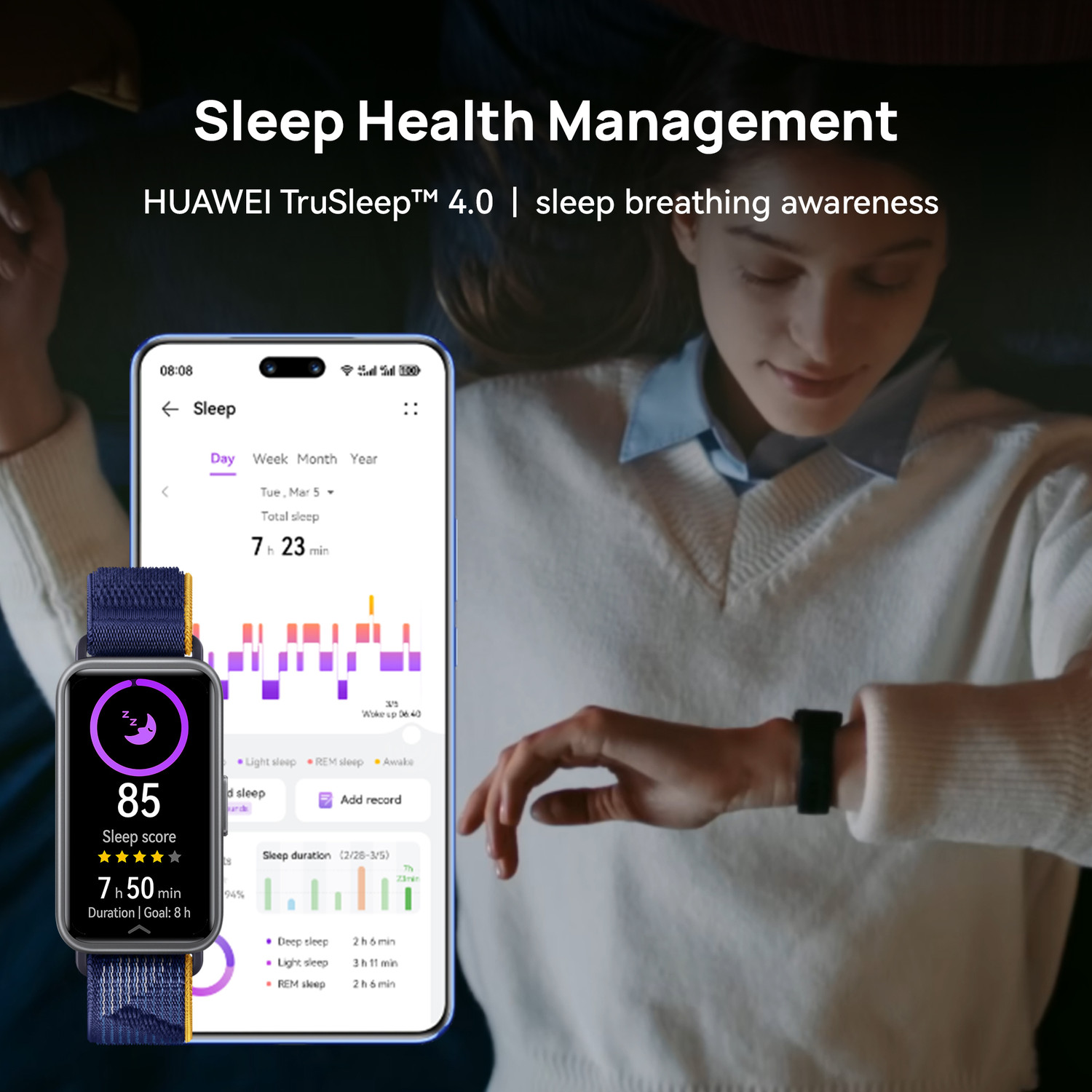 Image of Huawei Band 9,Sleep Tracking,Durable Battery,100 different workout modes,iOS&Android