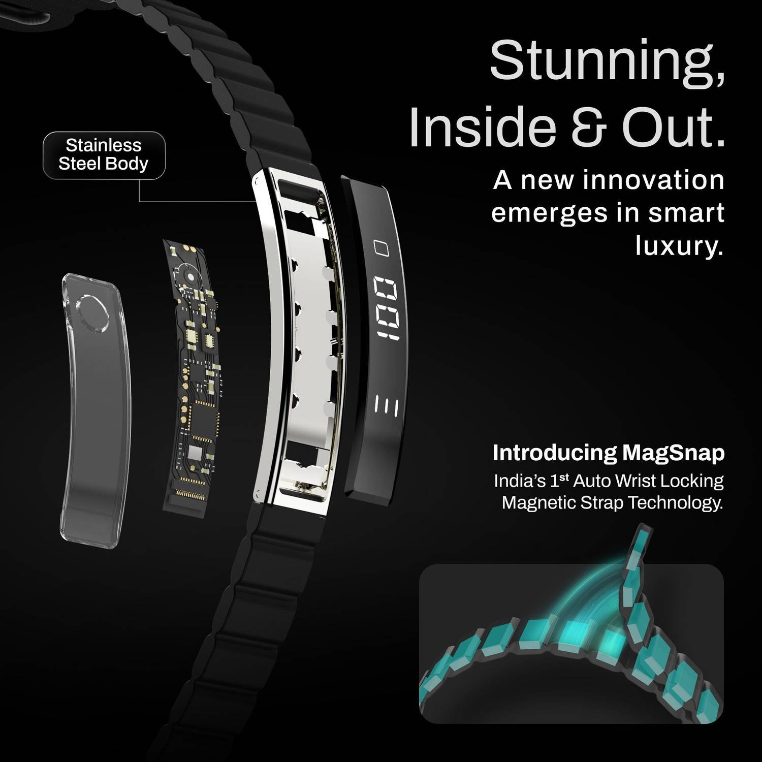 Pebble Arq Sleek Smart Bracelet - Image 4