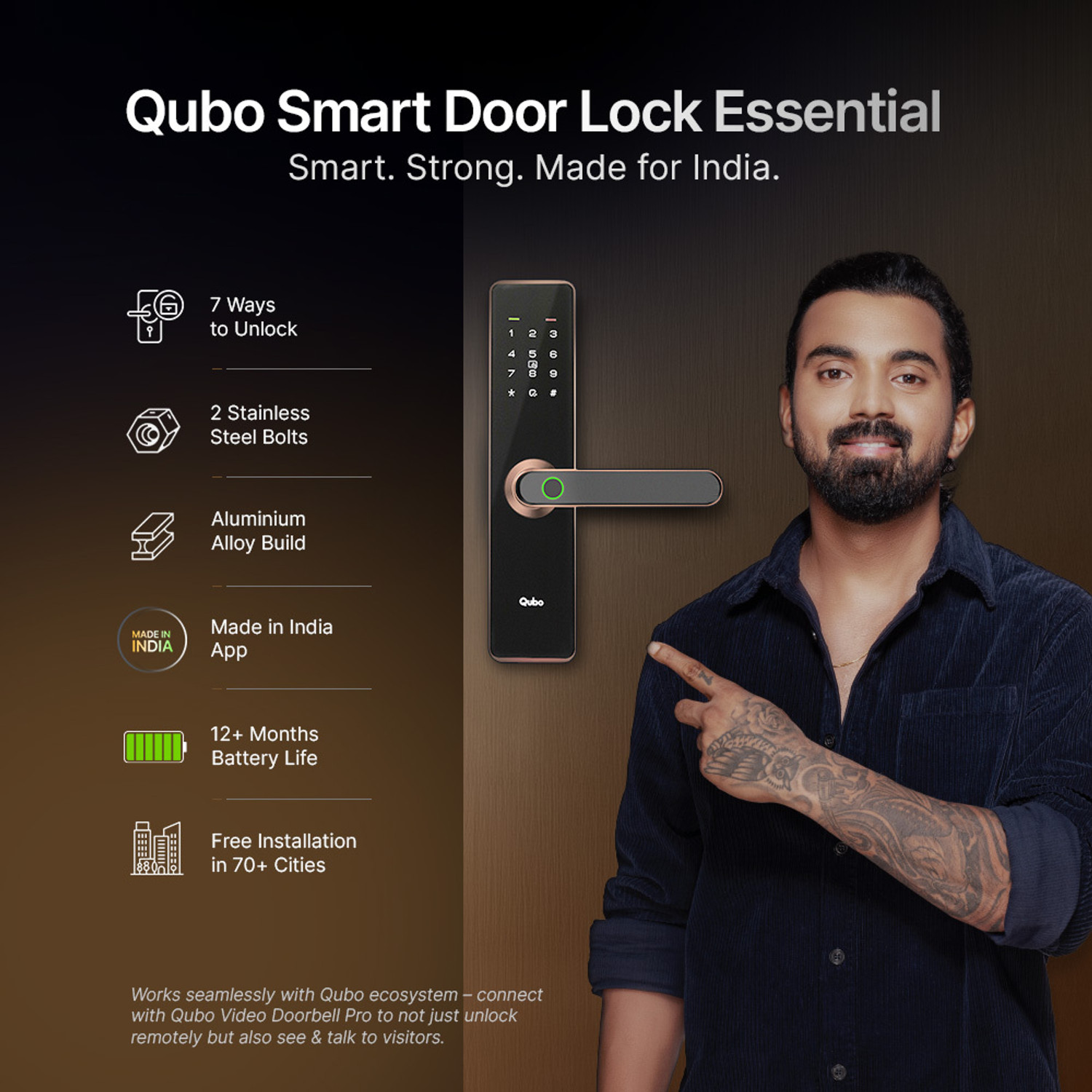 Image of Qubo Smart Door Lock Essential Smart Door Lock