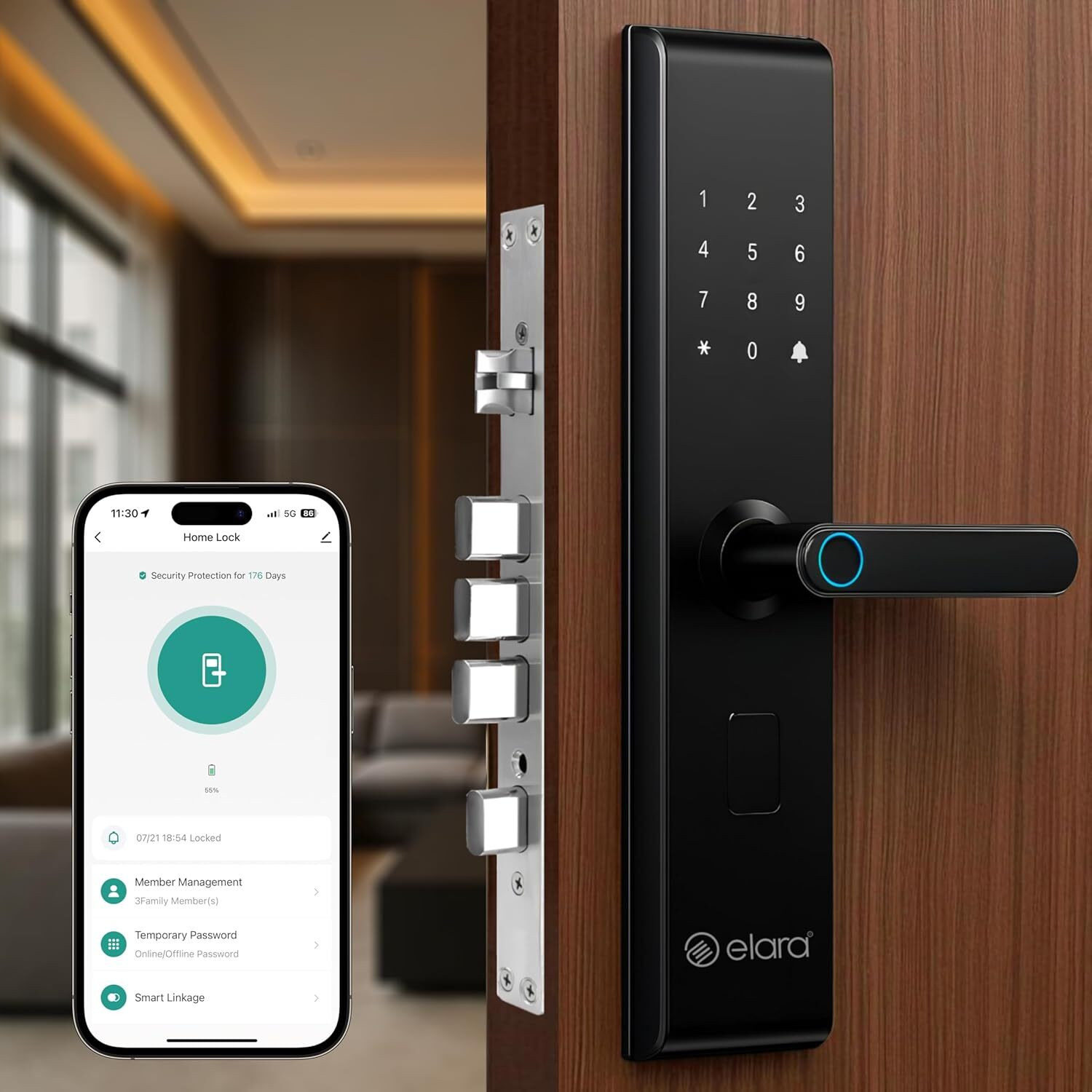 Image of Elara Echo Lite WIFI Smart Door Lock