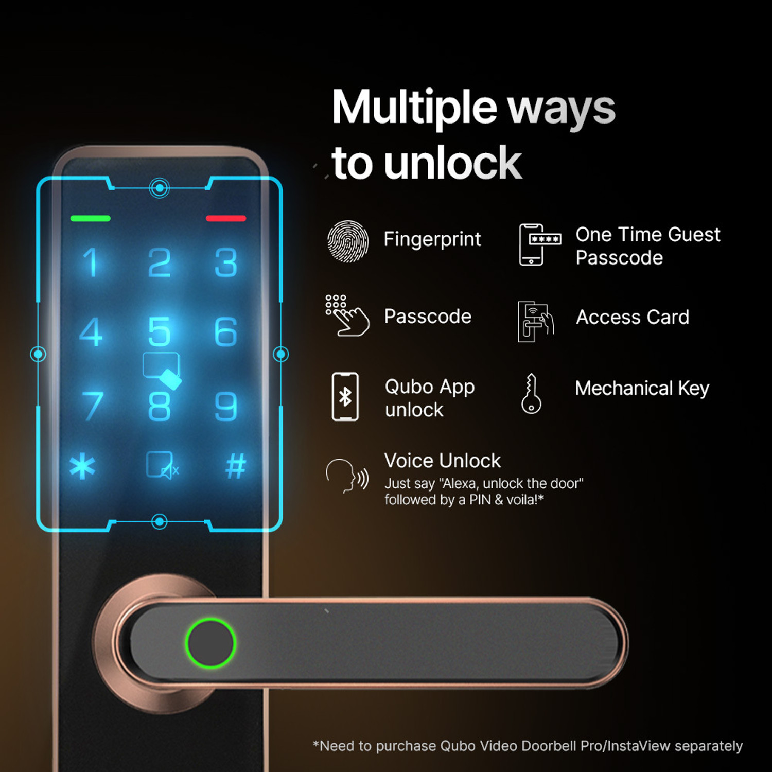 Image of Qubo Smart Door Lock Essential Smart Door Lock
