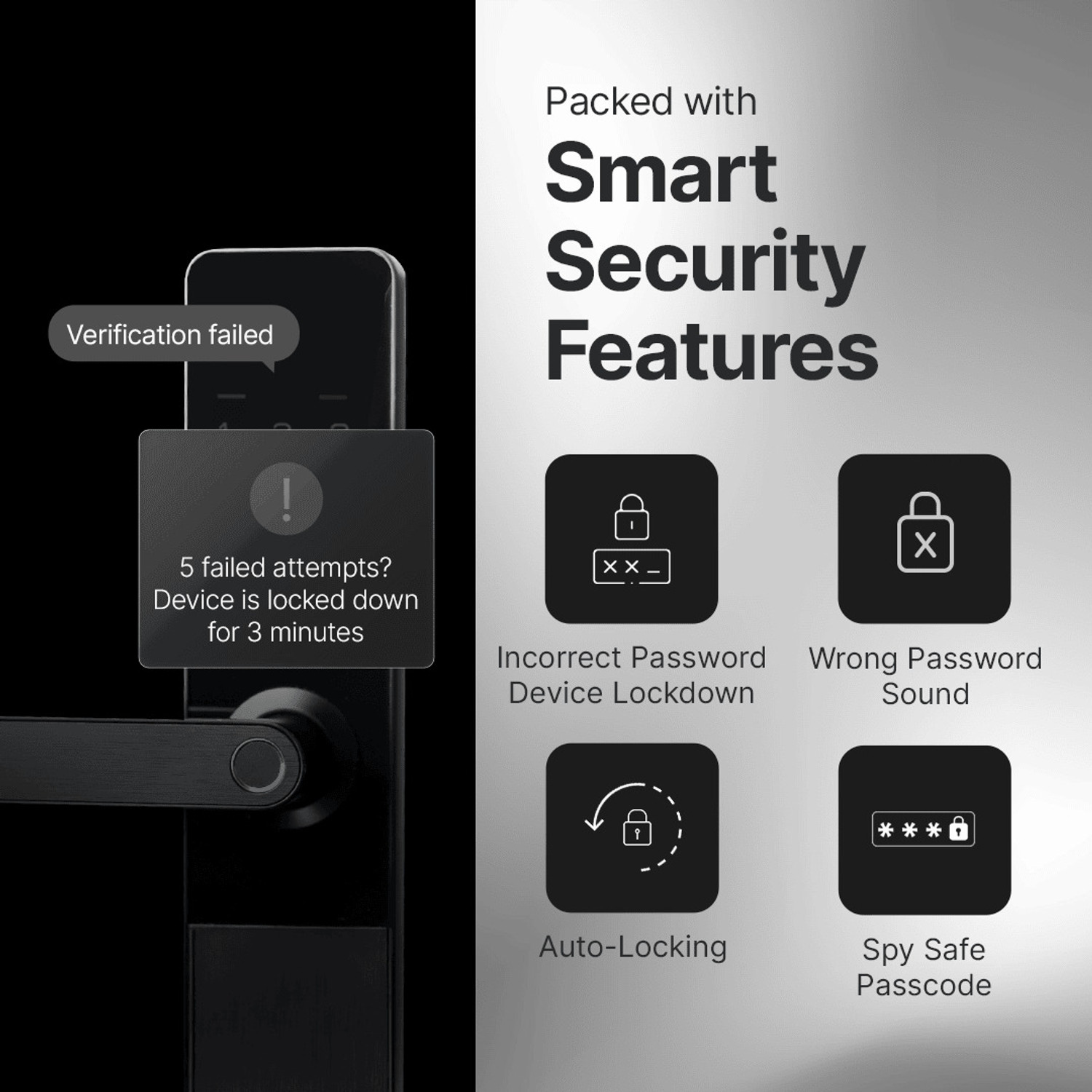 Image of Qubo OPTIMA BLACK Smart Door Lock