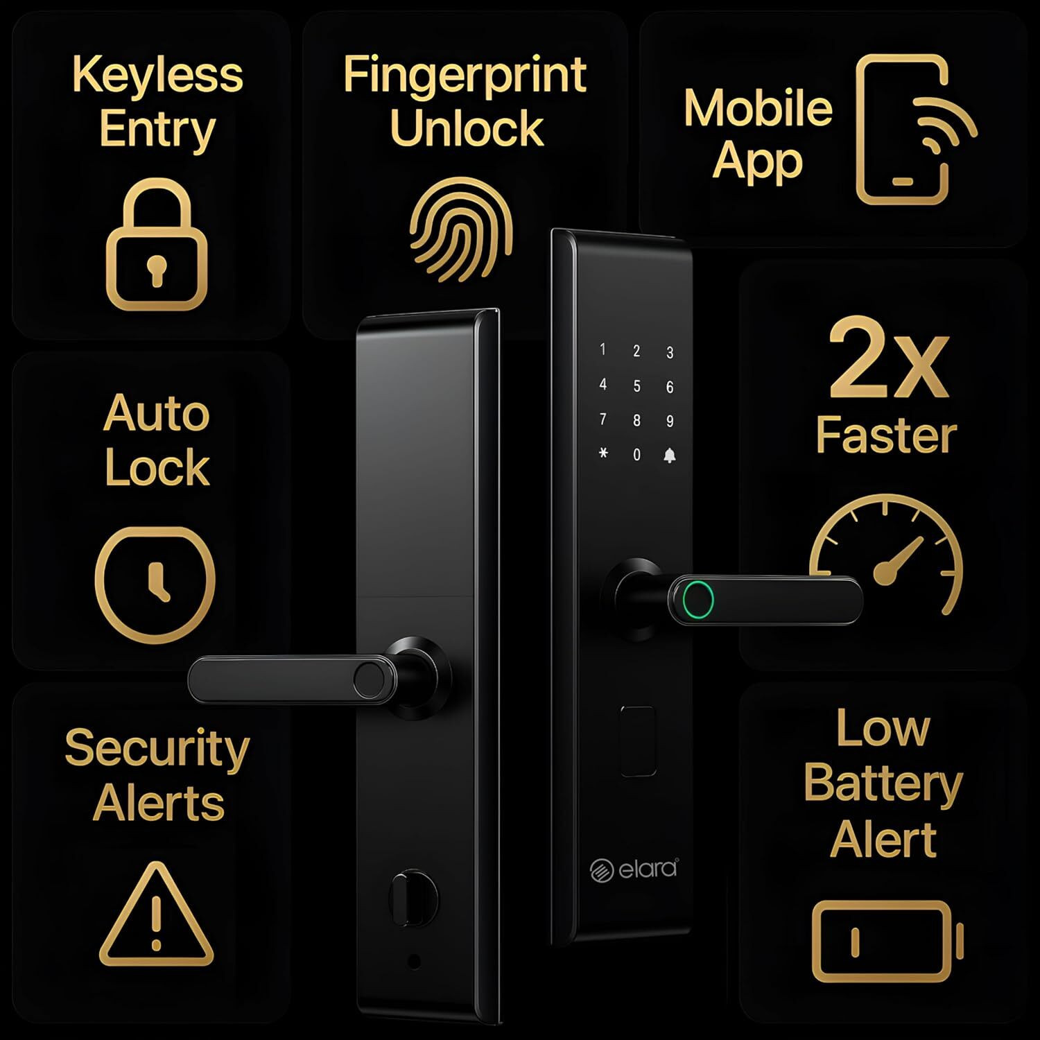 Image of Elara Echo Lite WIFI Smart Door Lock