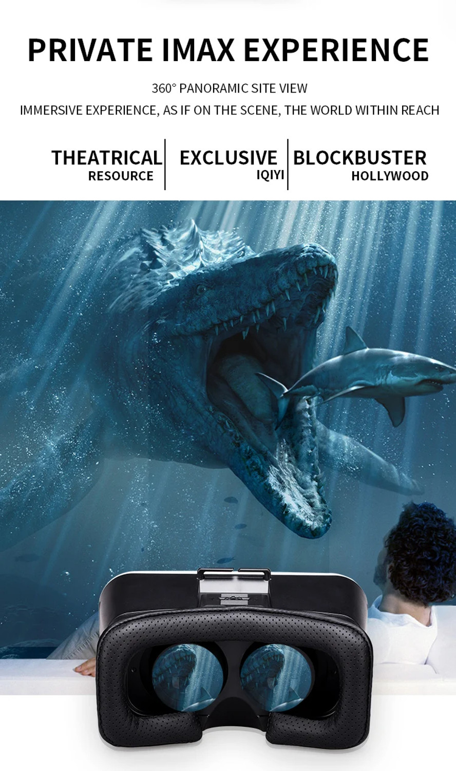 Image of Orlov VRPARK VR Headset with Headphones & Bluetooth Remote for Mobile Gaming