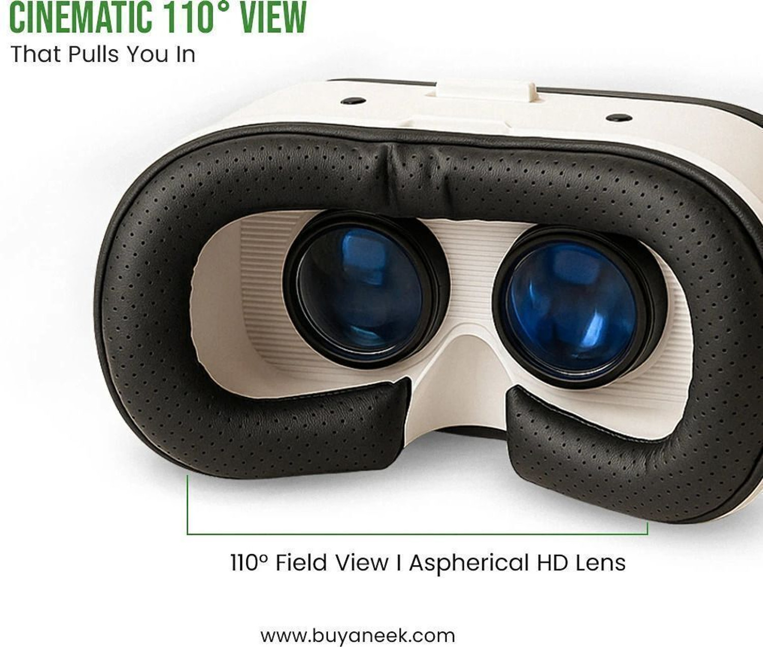 Image of ANEEK 3D Virtual Reality Glasses with HD Lenses, 110 View with Aspherical Lens