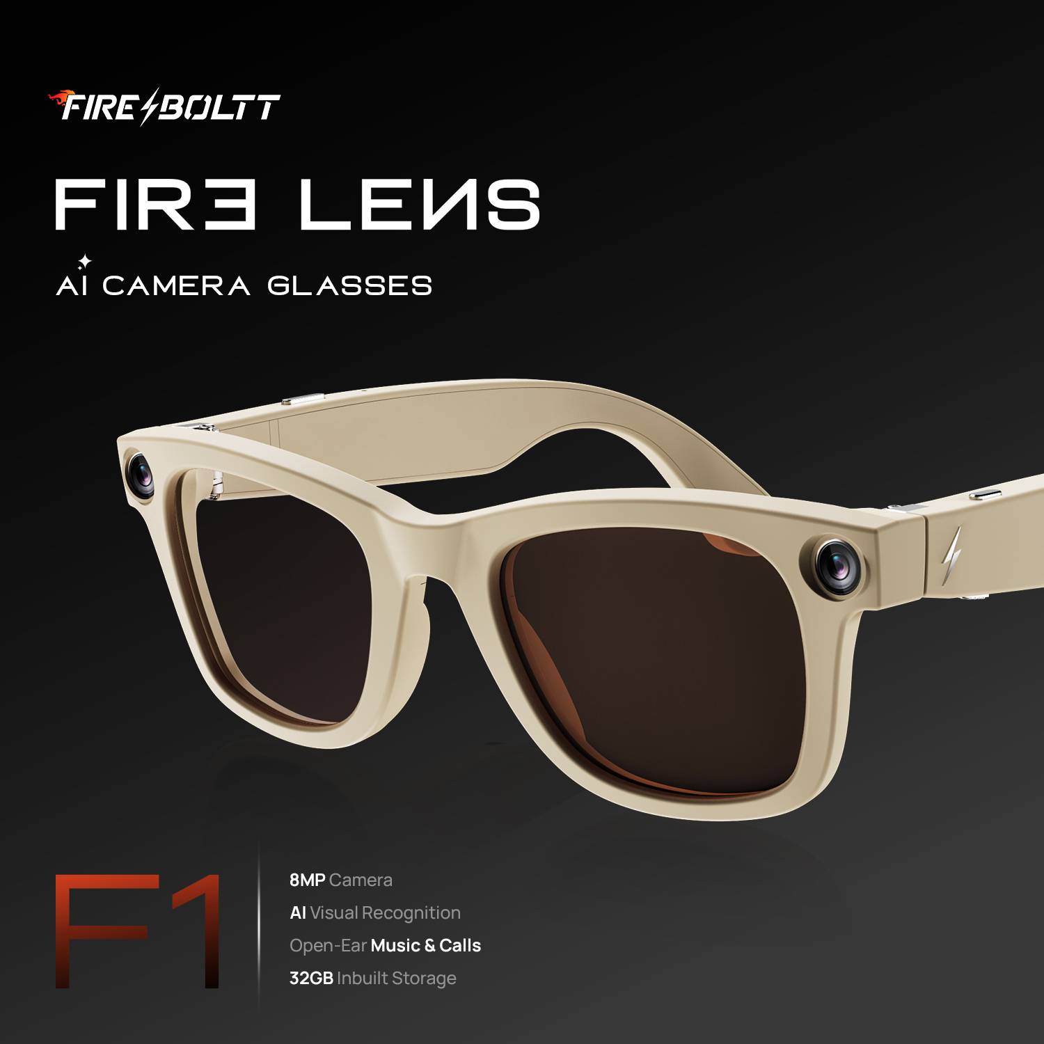 Fire-Boltt Fire-Lens F1 AI Camera Smart Glasses 8MP - Image 3