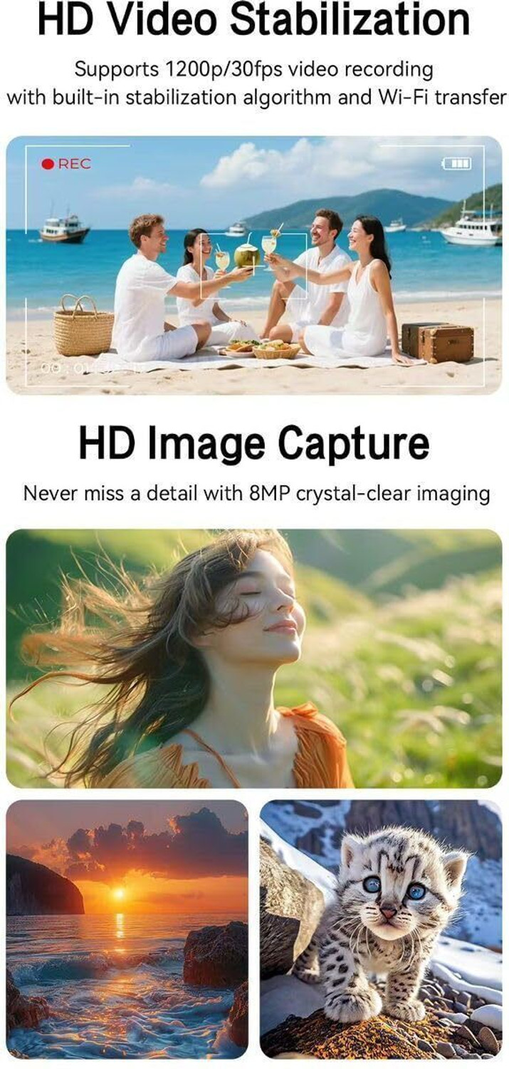 Image of TULUA AI Camera Smart Glasses, 8MP, HD, Photo & Video, Bluetooth, Voice Translation