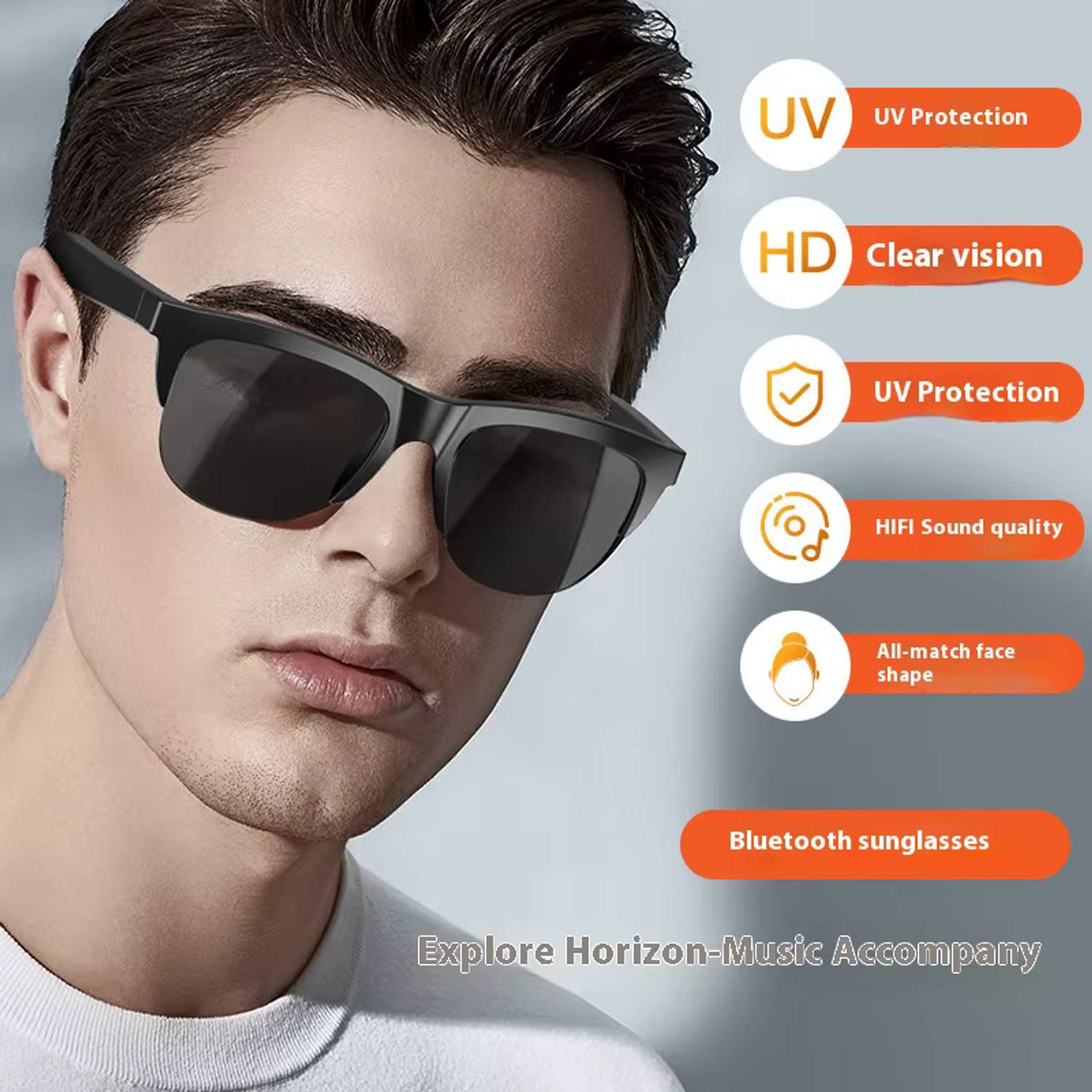 vadish Premium Bluetooth Calling Smart Sunglasses V11 - Image 5