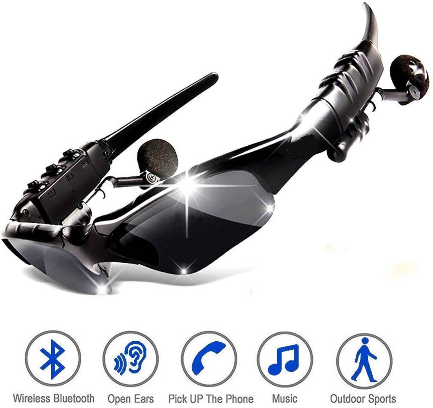 RECTITUDE Sunglasses Bluetooth Headphones with Mic - Image 2