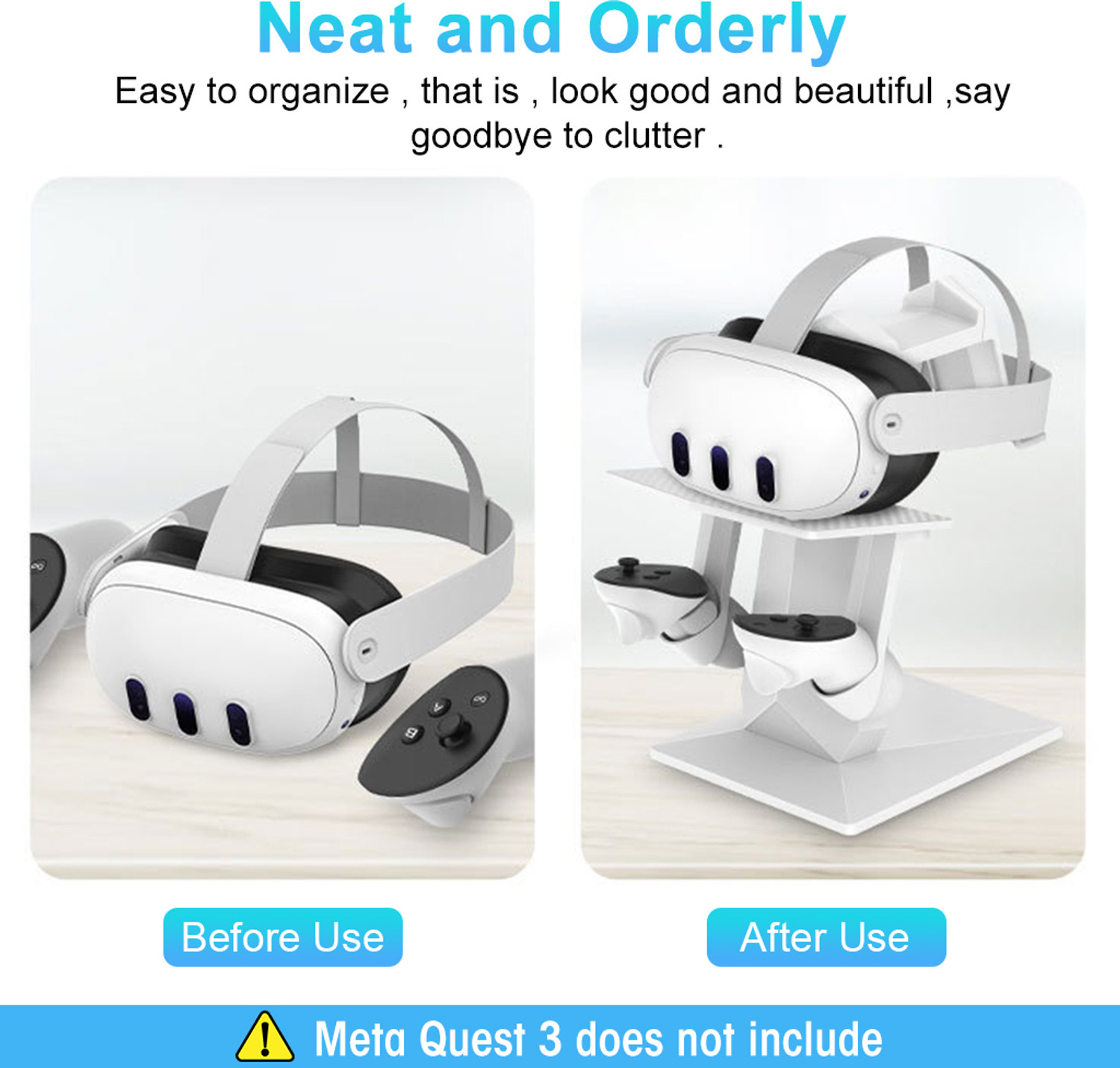 Image of Zorbes VR Display Stand for Meta Quest 3, VR Glasses Storage Stand Non-Slip Desktop