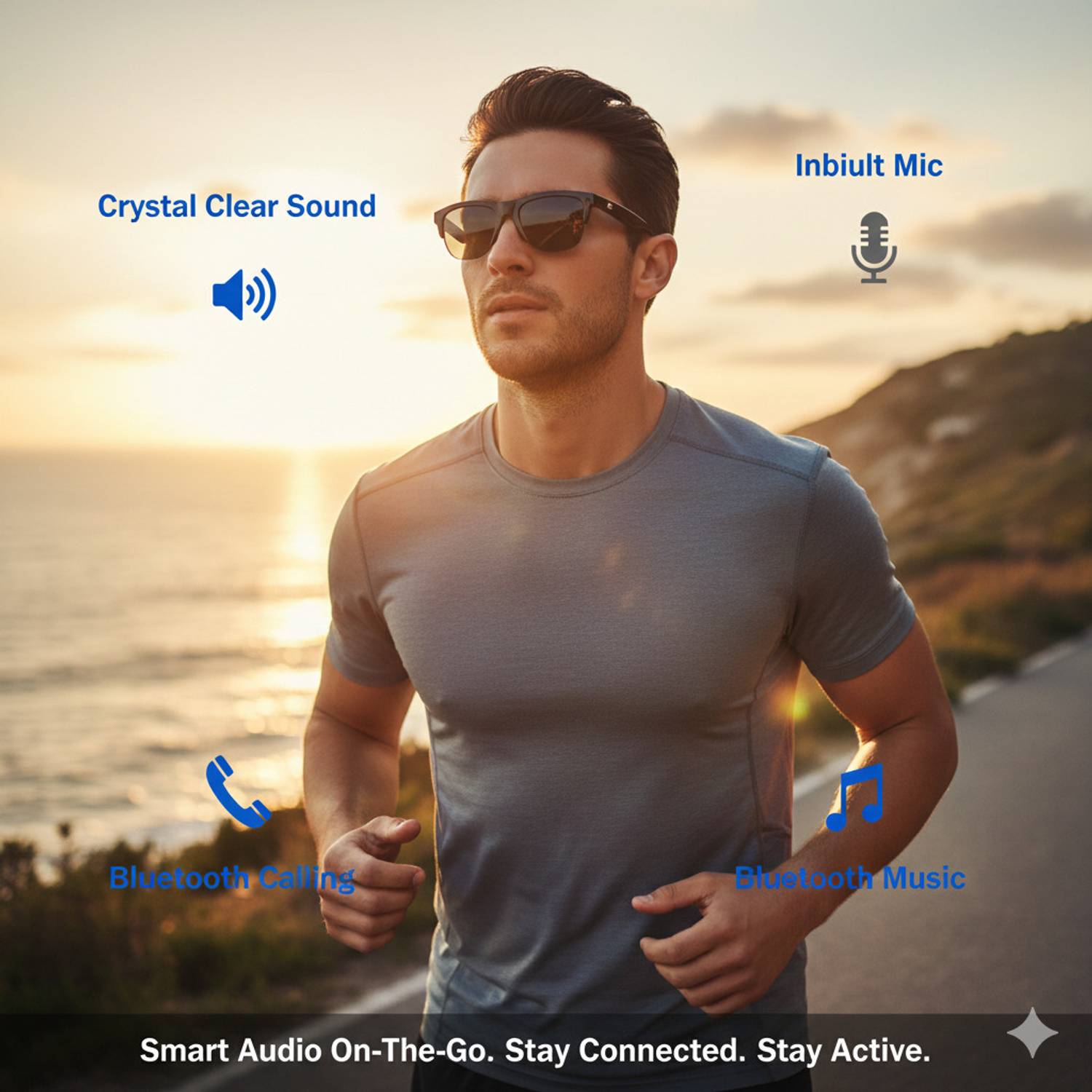 vadish Premium Bluetooth Calling Smart Sunglasses V11 - Image 2