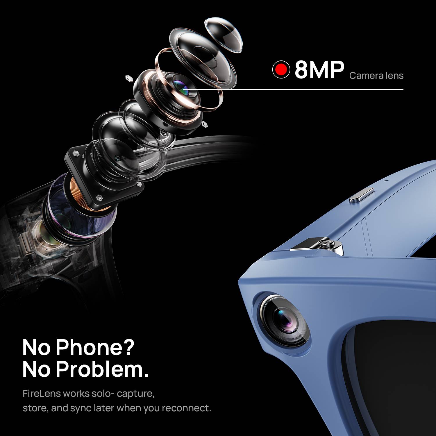 Fire-Boltt Fire-Lens F1 AI Camera Smart Glasses - Image 4