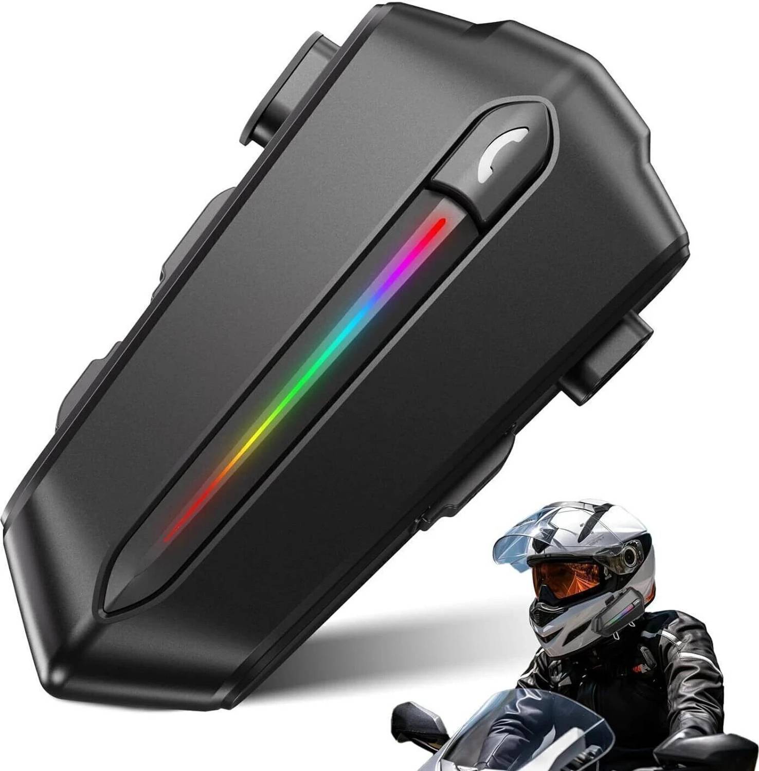 Edyell C5S-Black Helmet Bluetooth Headset with Earphone