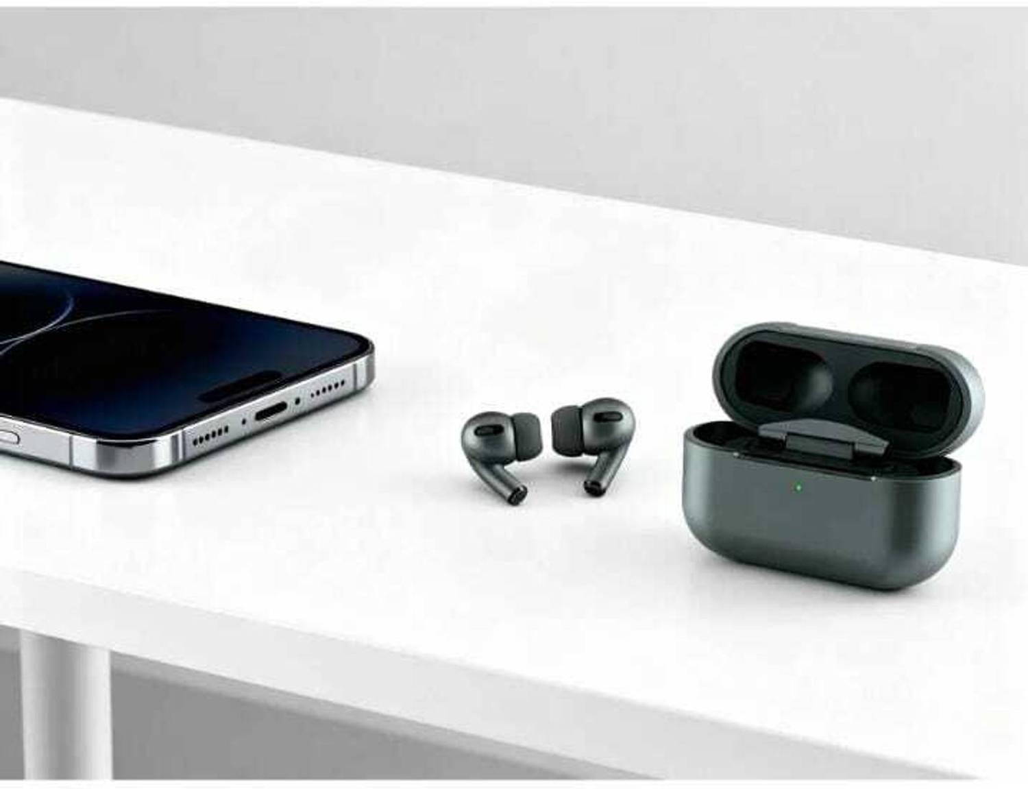WauroNix Airpods 2nd Gen Latest Black Earbuds Premium Quality BLK