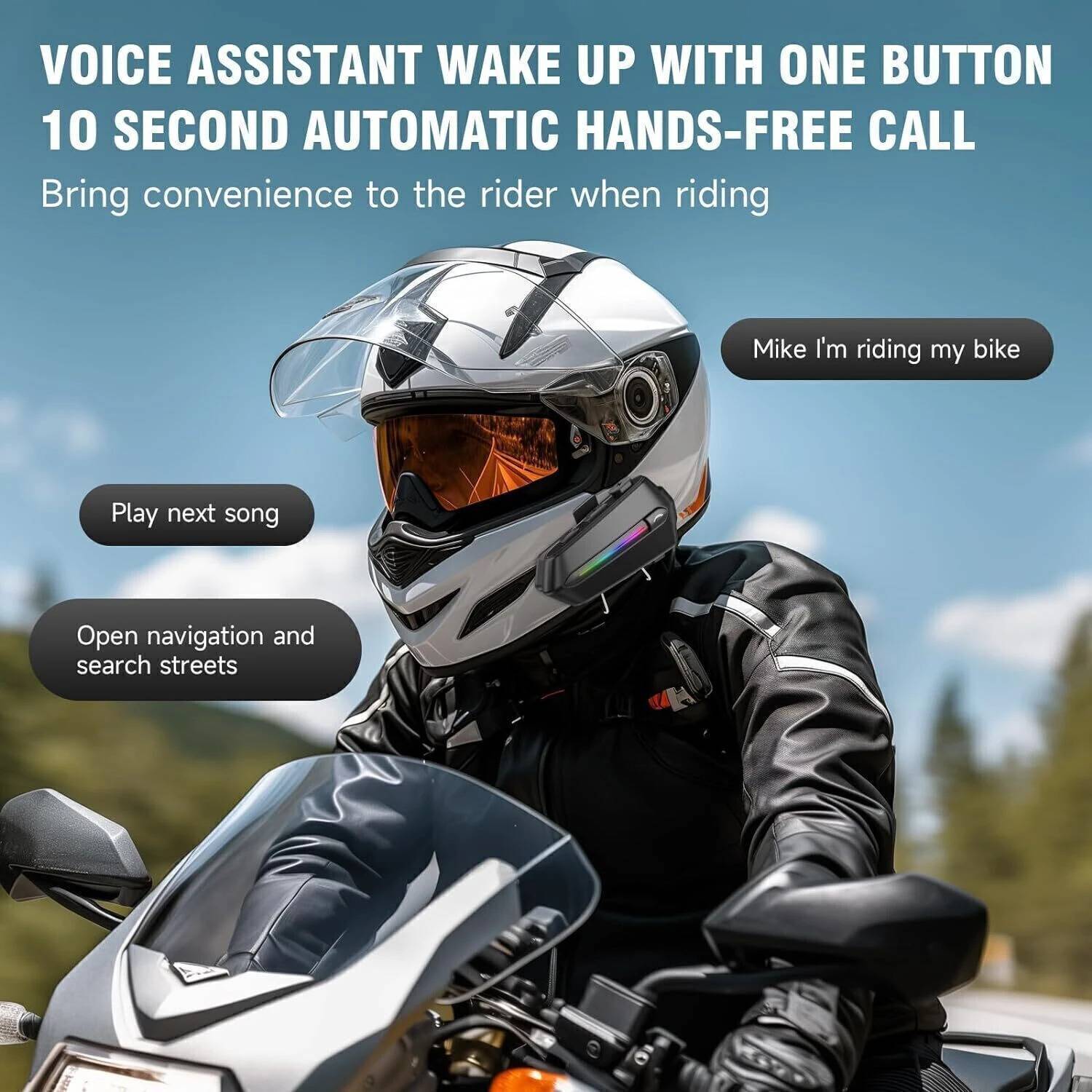 Edyell C5S-Black Bluetooth Helmet Headset - Image 2