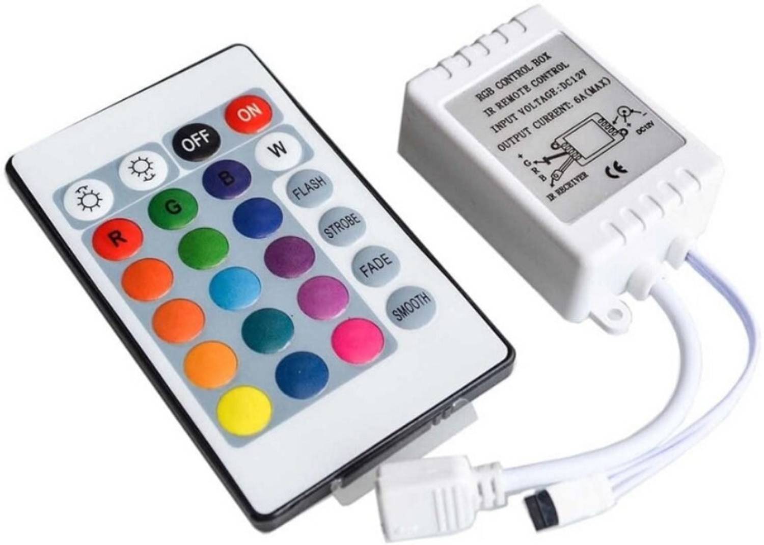 BALRAMA DC 9V-12V 24 Key RGB LED Controller Light Strip IR Remote Controller 2835 5050