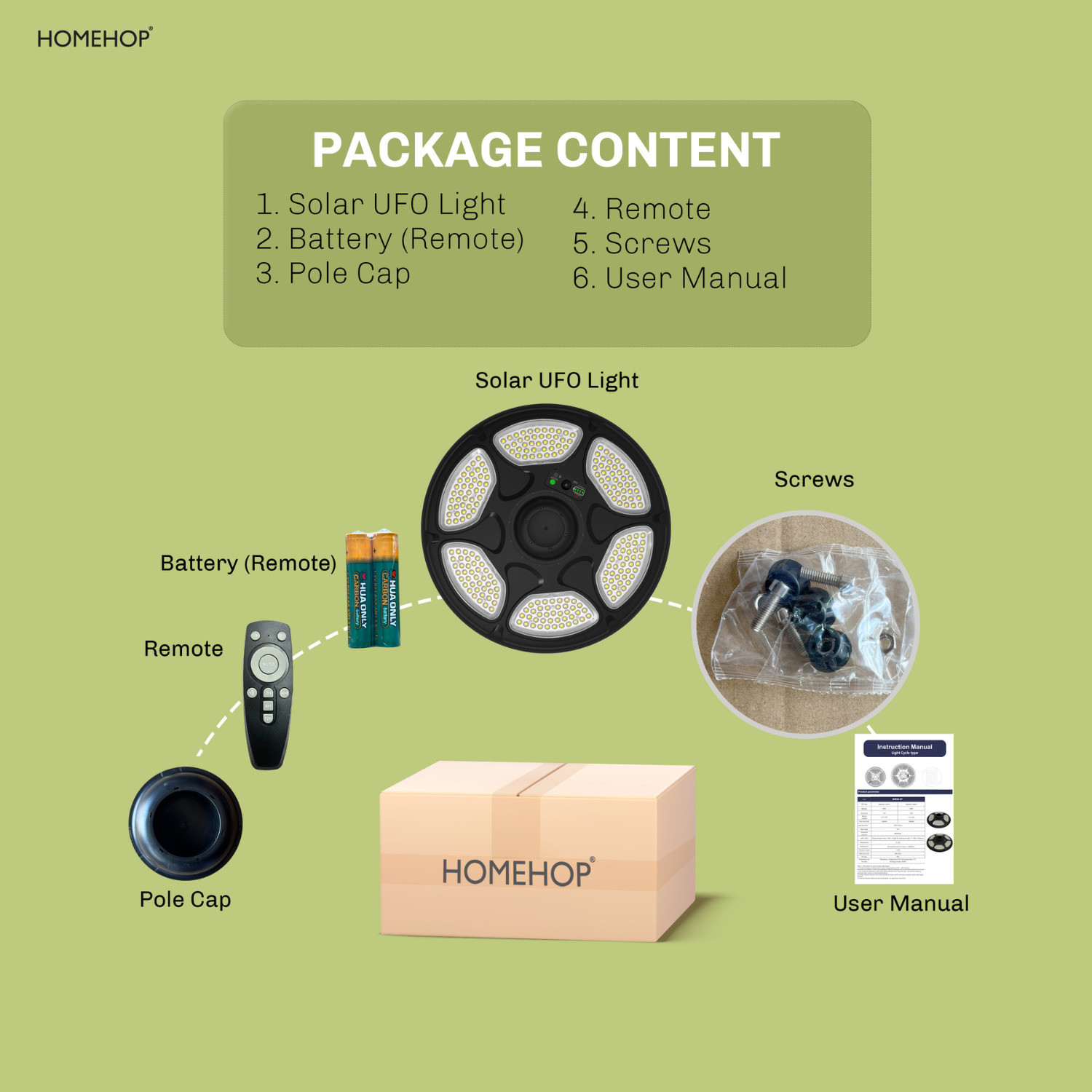 Image of Homehop Solar 250WLED Wireless Sensor UFO Street Lights Automatic Lamp for Home Garden Motion Sensor Light