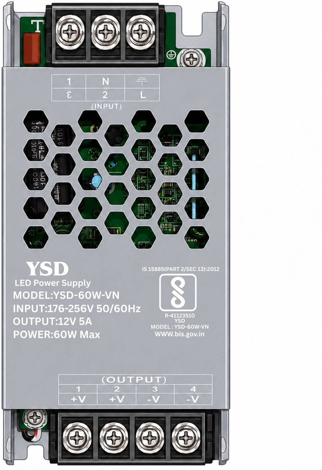 Volt Vision 12V 5A 60W SMPS Power Supply - Image 1
