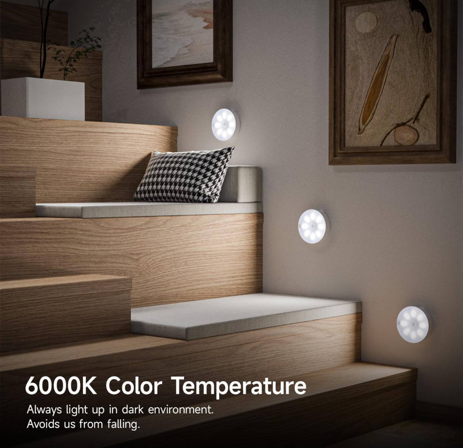SAASO 3W Motion Sensor LED Night Light, White Pack of 1 - Image 3