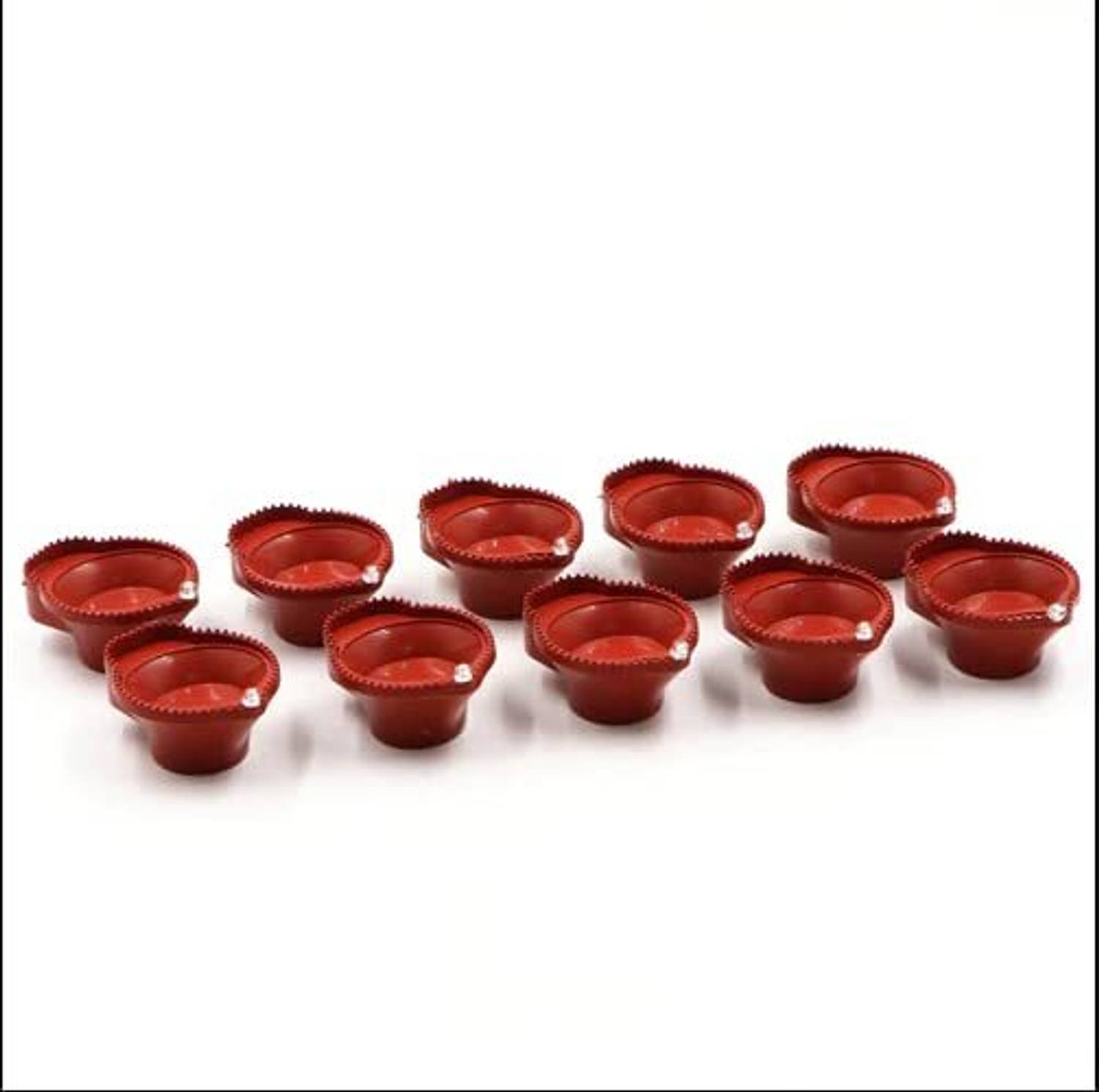 Atipriya Multifunctional Water Sensor Diyas Plastic (Pack of 10) Table Diya Set