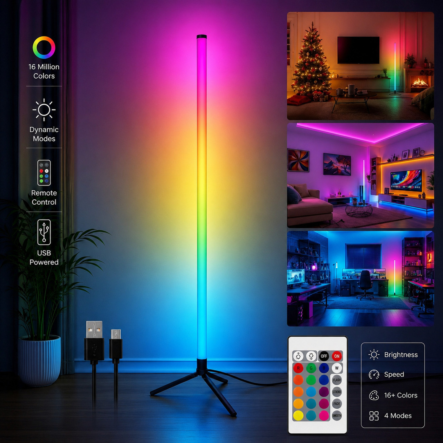 Image of LUPPRA LUPPRA RGB Mood LED Floor Lamp USB Table Lamp