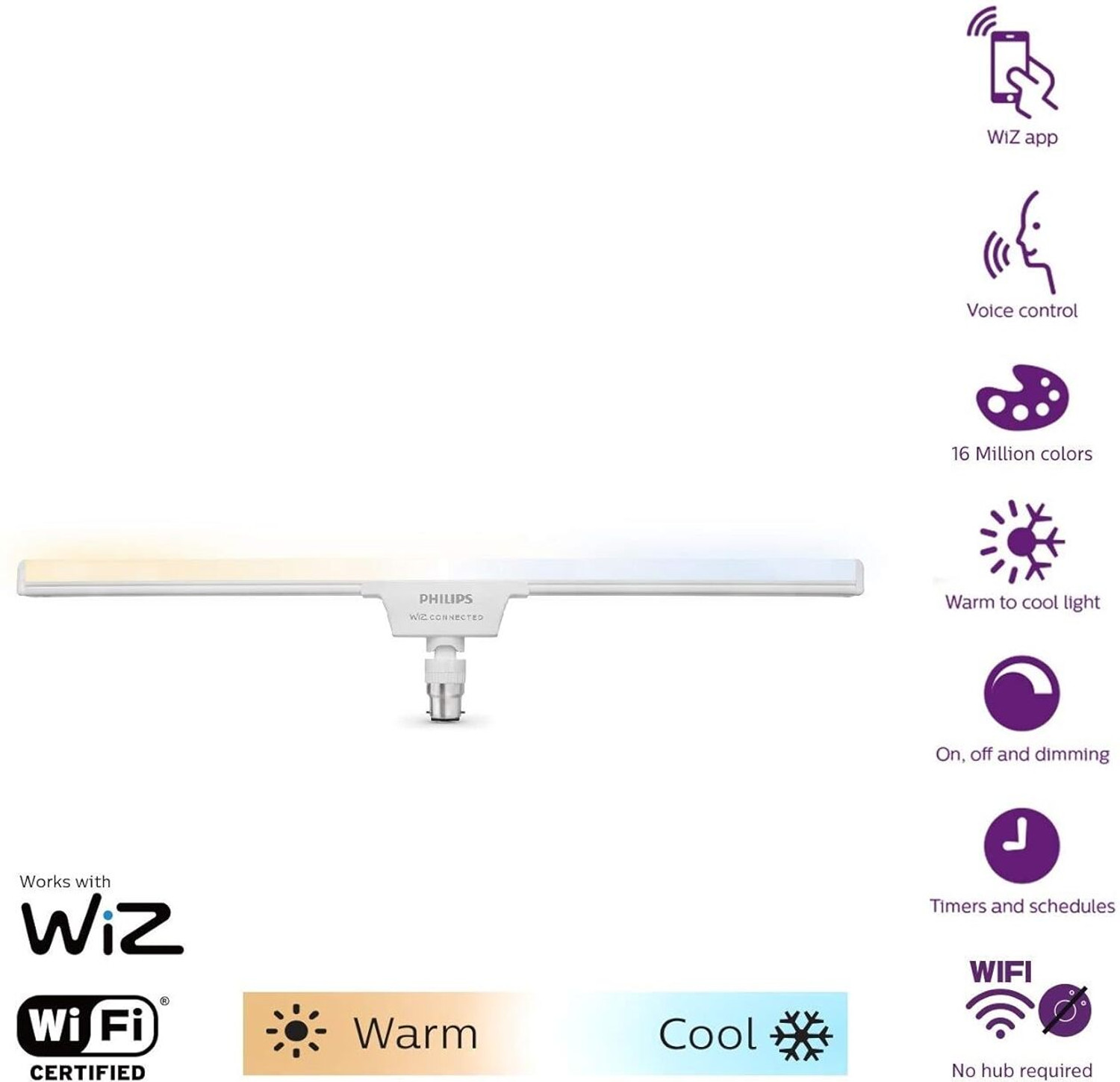 Image of PHILIPS Smart Wi-Fi T-Beamer 20W, B22 Smart Bulb