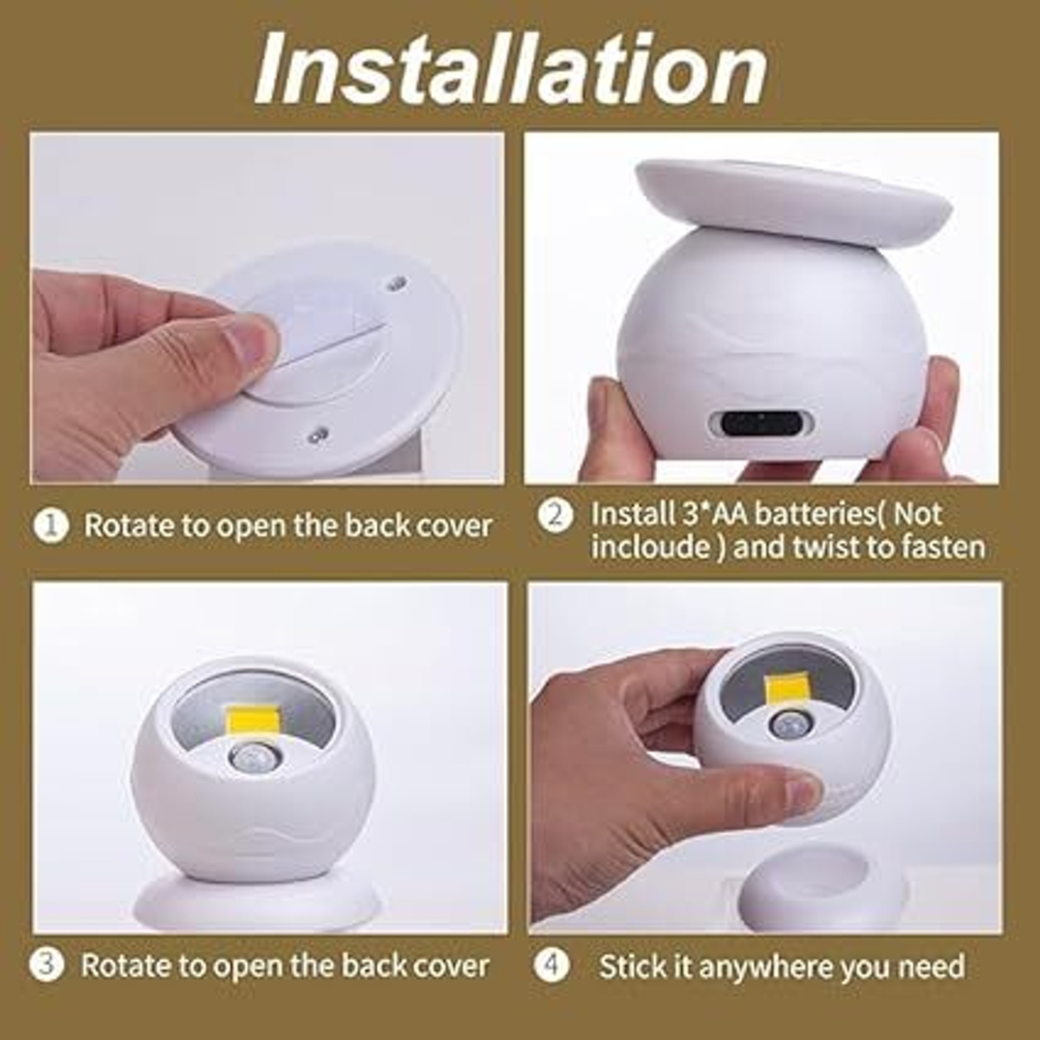 Image of VYSTRA Motion Sensor cob Light Automatic Induction Motion Sensor LED Night Light Smart Sensor Light