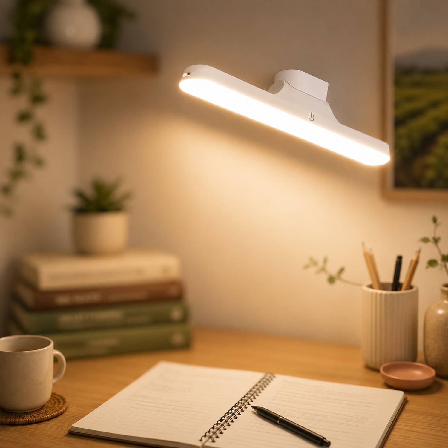 Brijvila Cordless LED Desk Light with Touch Sensor and Adjustable Brightness Table Lamp