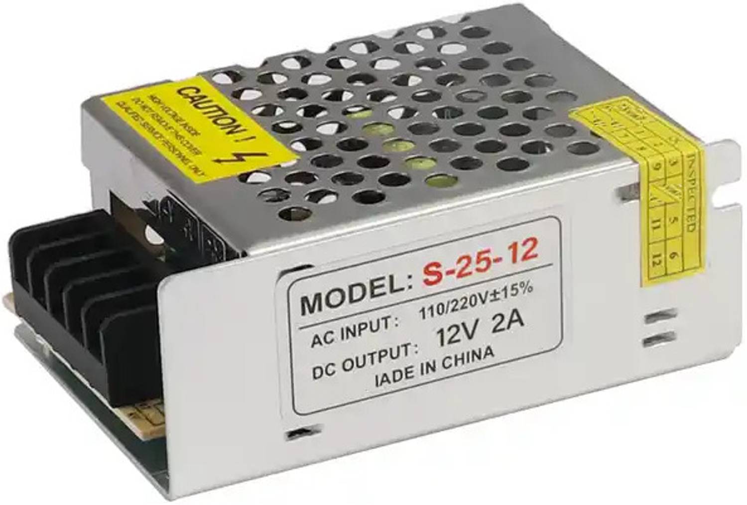BALRAMA 12 Volt 2 Amp SMPS Metal Power Supply Transformer Adaptor Charger AC to DC 12v Power Supply Electronic Hobby Kit