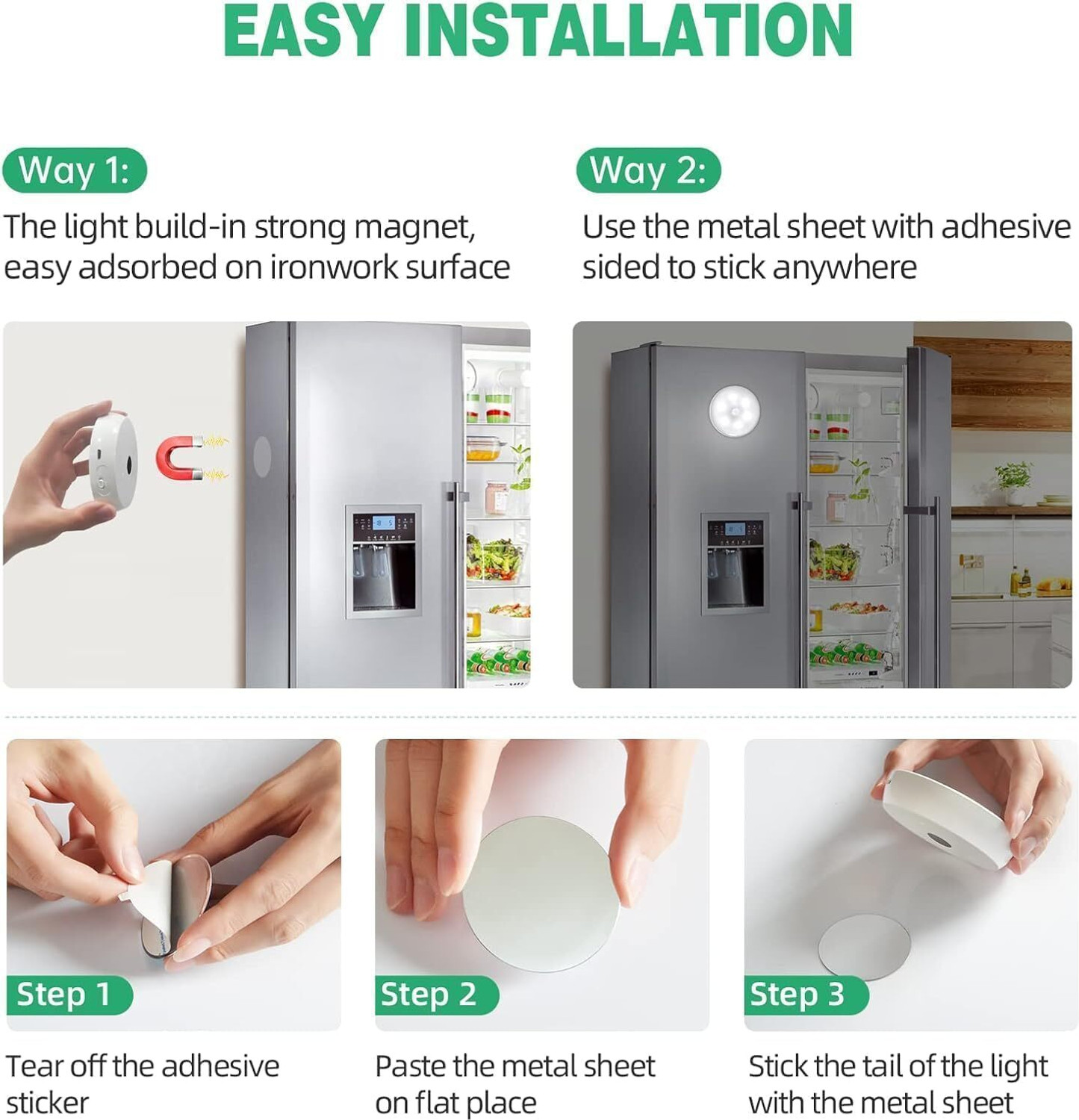 Image of YMBRYNE Motion Sensor Light Home Indoor Outdoor Rechargeable Adhesive Led Night Light 10 hrs Bulb Emergency Light