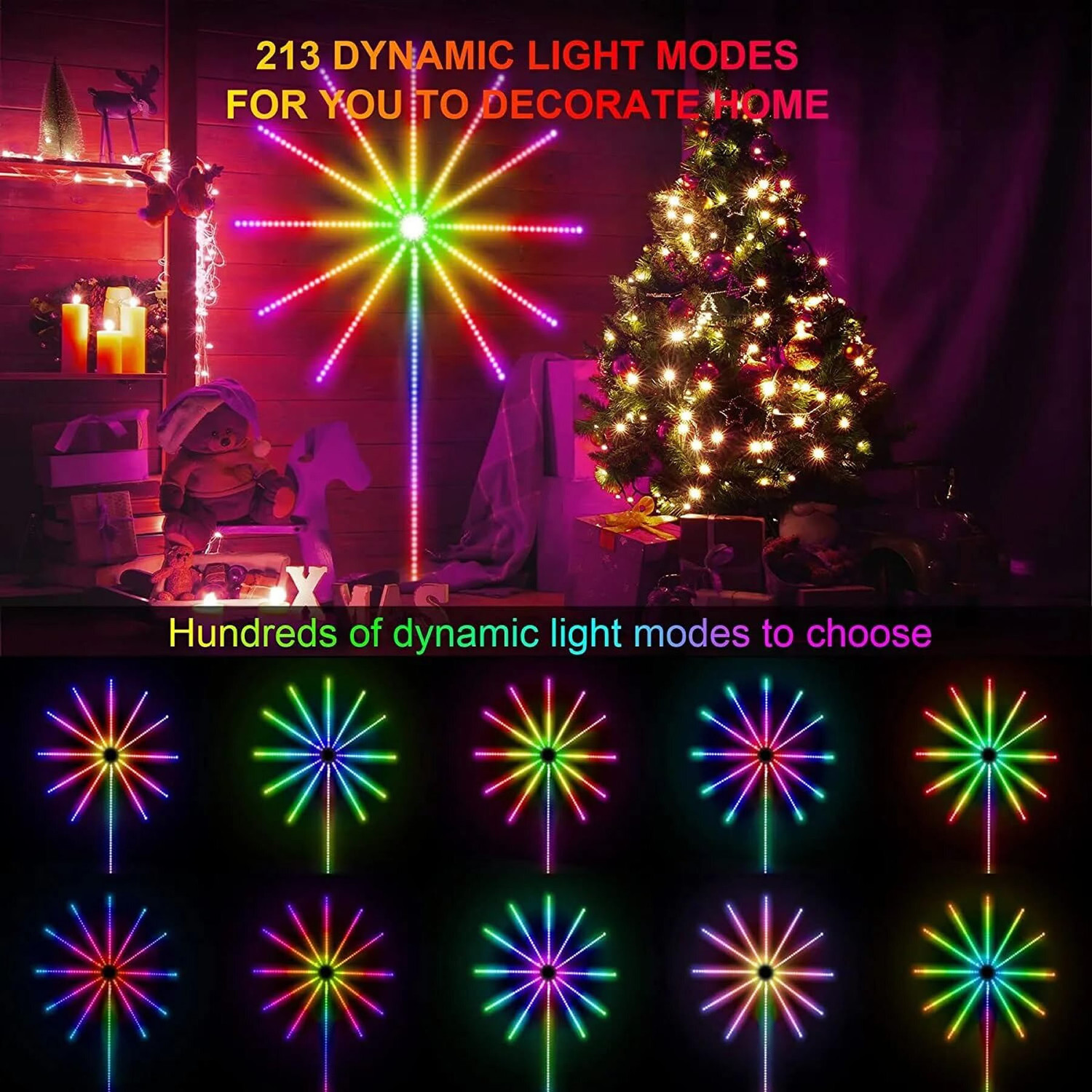 Image of SellRider Multi color changing Smart App Remote Control Firework Music /Mic Sync Light Strip