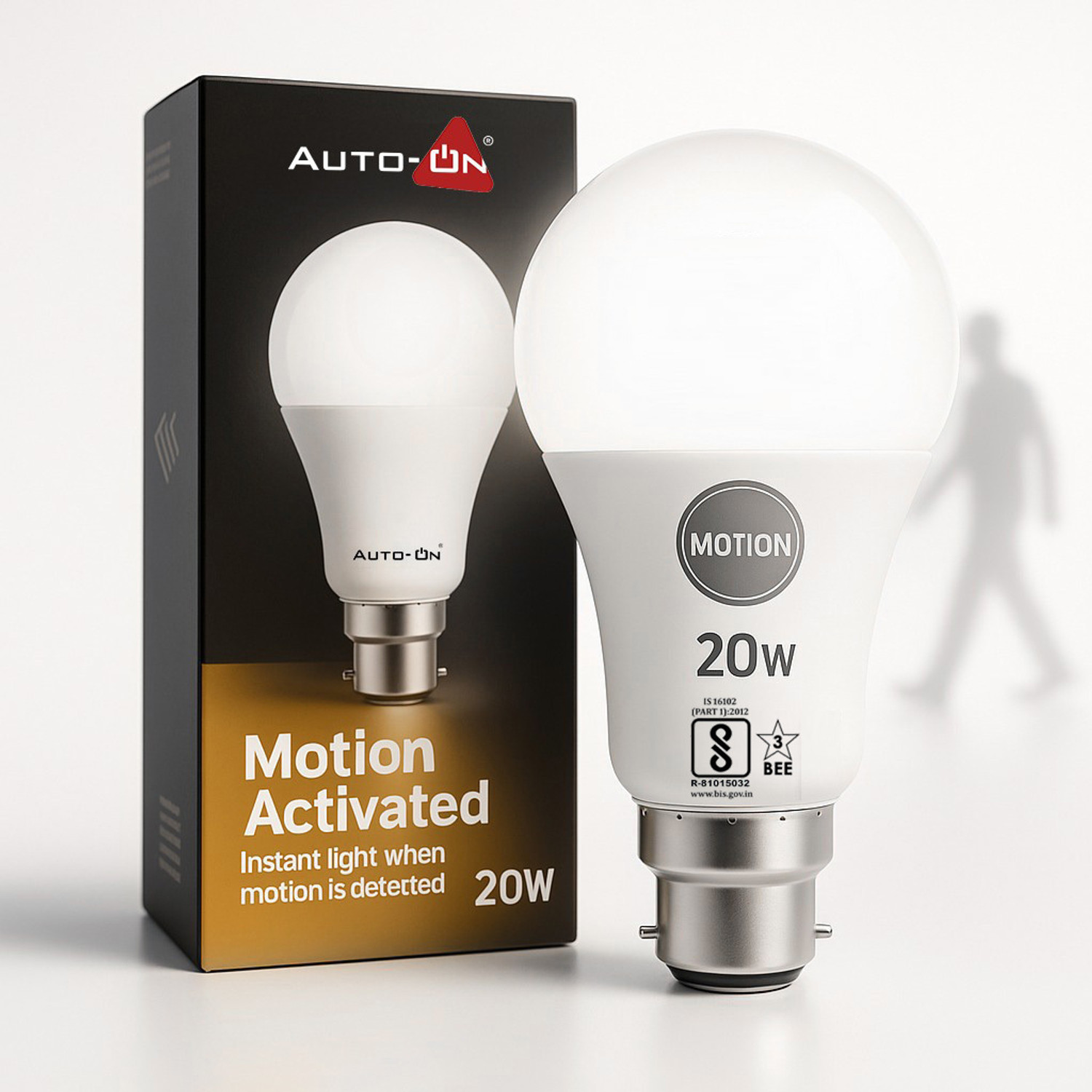 Image of auto-on Motion Sensor LED Bulb (20W) Motion Sensor Light