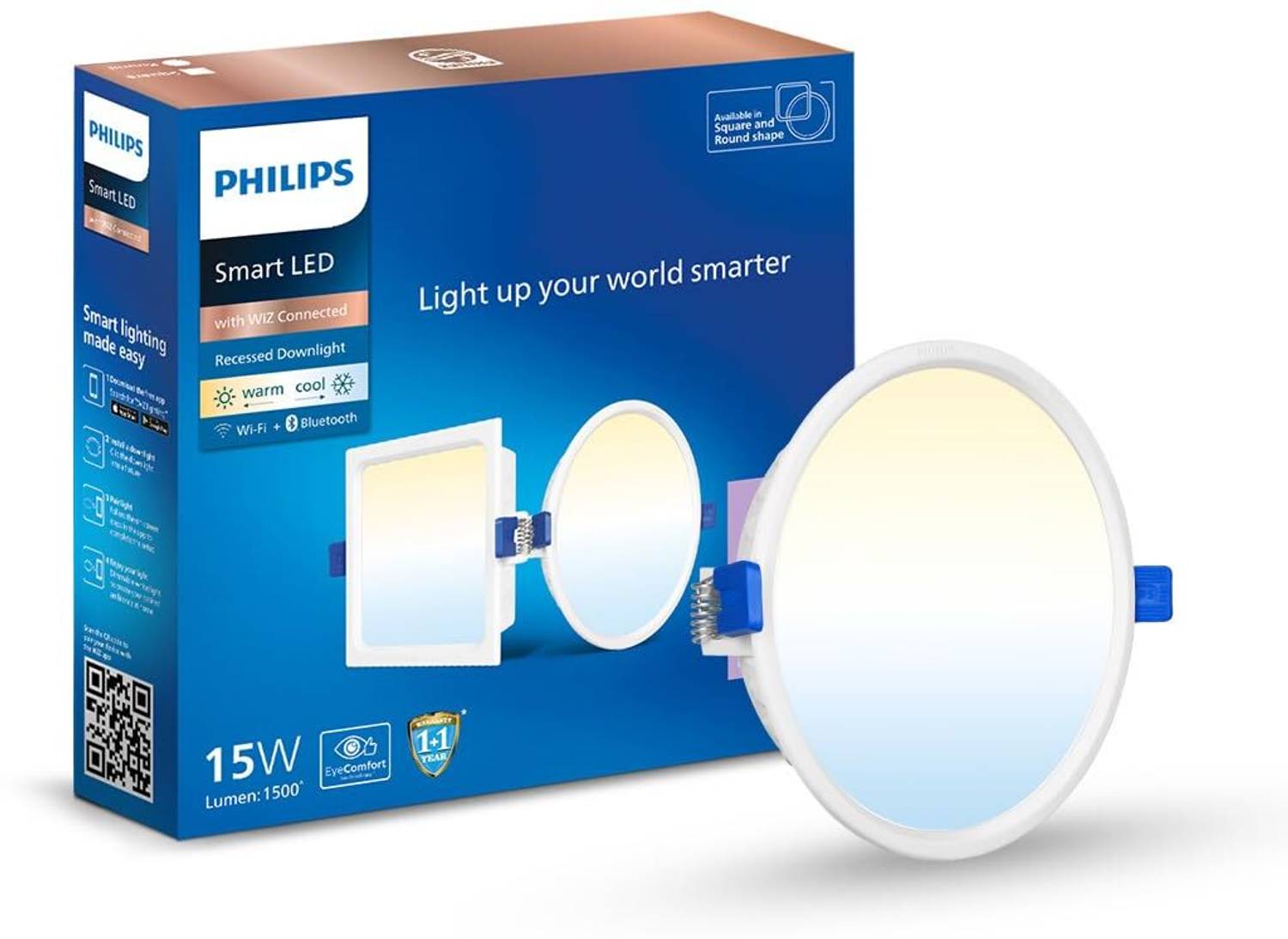 PHILIPS 15W Round Wi-Fi Smart LED Ceiling Light for Home with Music Sync Function Ceiling Lamp