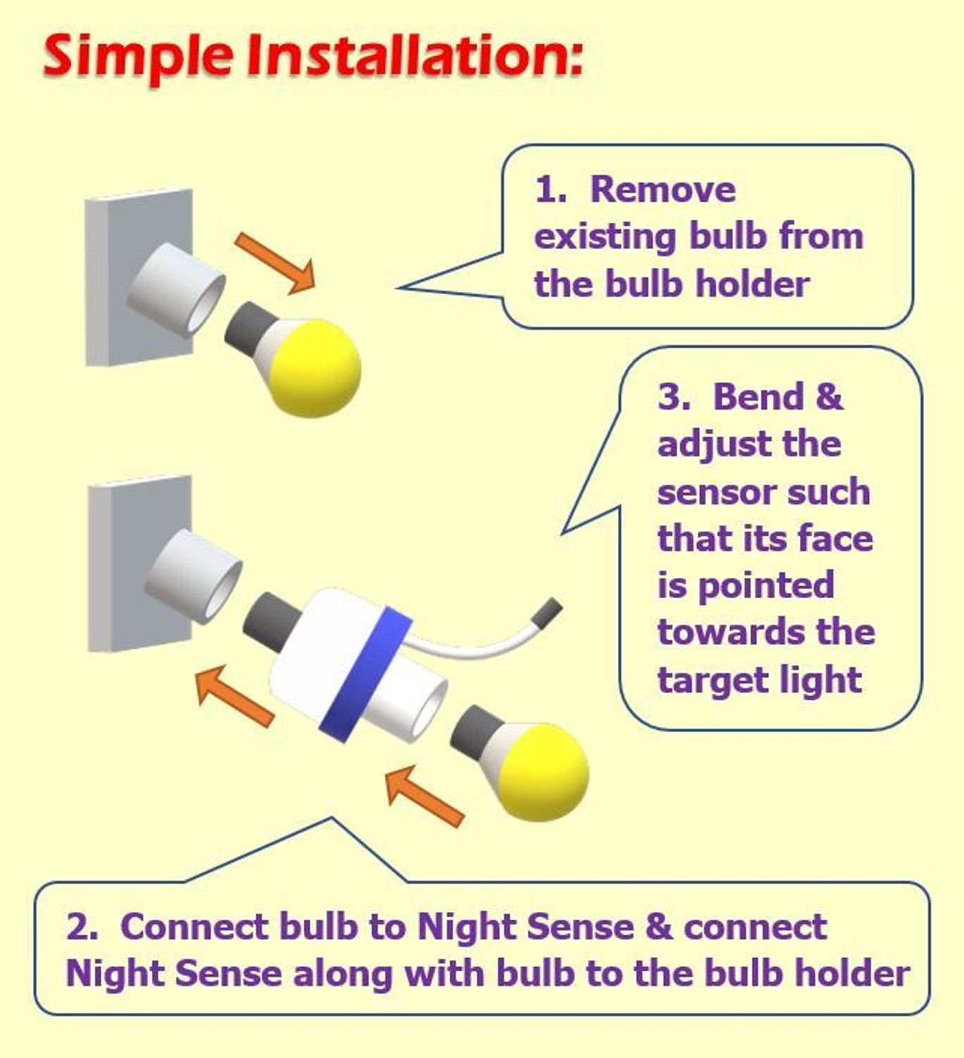 Image of Night Sense Auto Day Night Sensing Bulb Holder Not Motion Sensor Dusk to Dawn B22 Adapter Smart Sensor Light