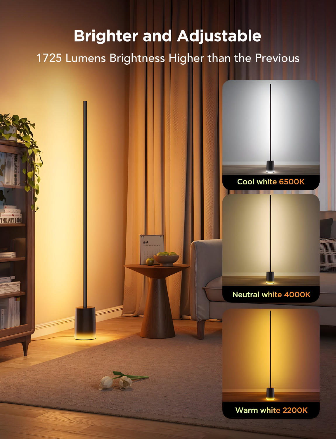 Image of Govee Floor Lamp 2 with Matter, RGBIC, Warm Cool White LED