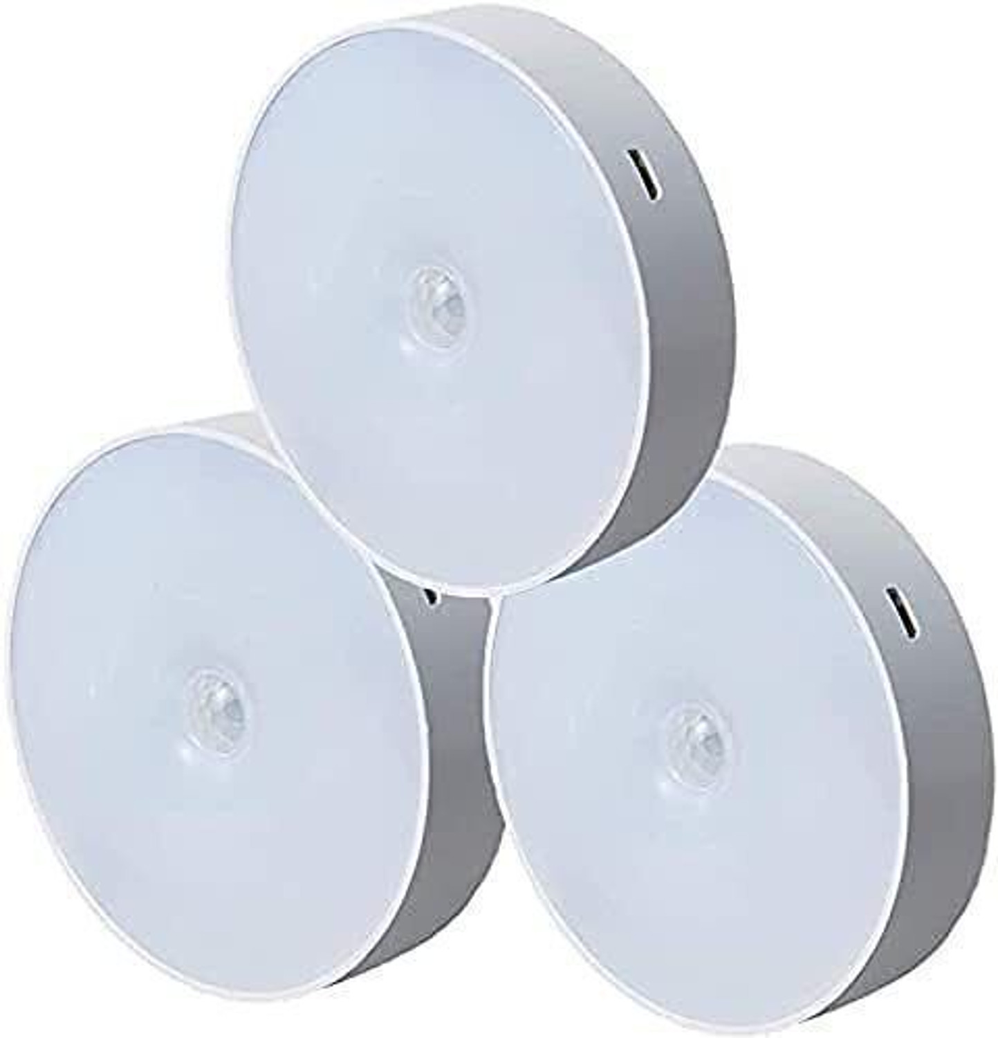 Image of Broistan Rechargebale LED Motion Sensor Cabinet Night Light Pack of 3 (Cool White) Motion Sensor Light