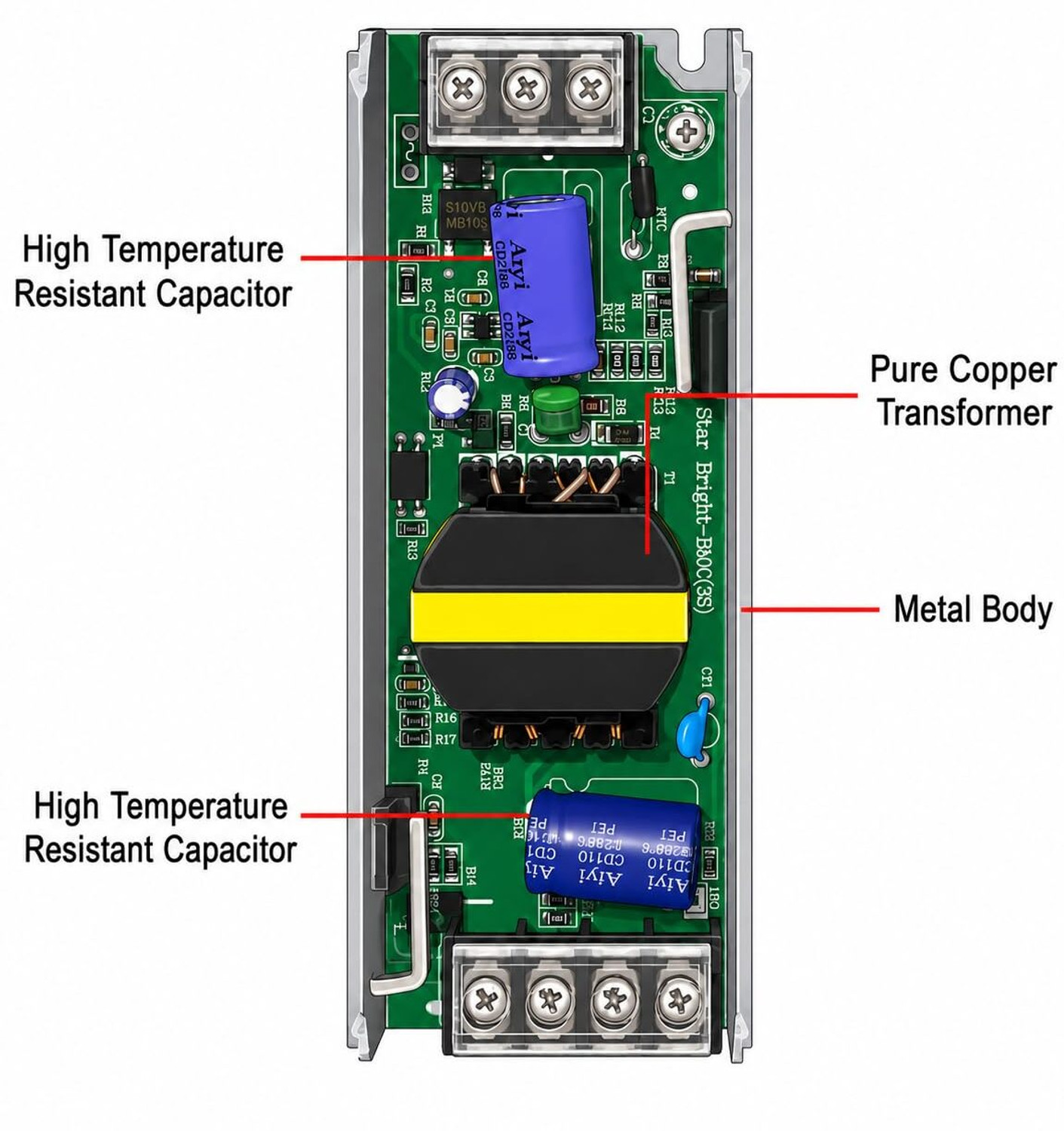 Image of Volt Vision SMPS Driver 12V 10AMP 120W AC To DC Switching Convertor Adapter Supply 12V
