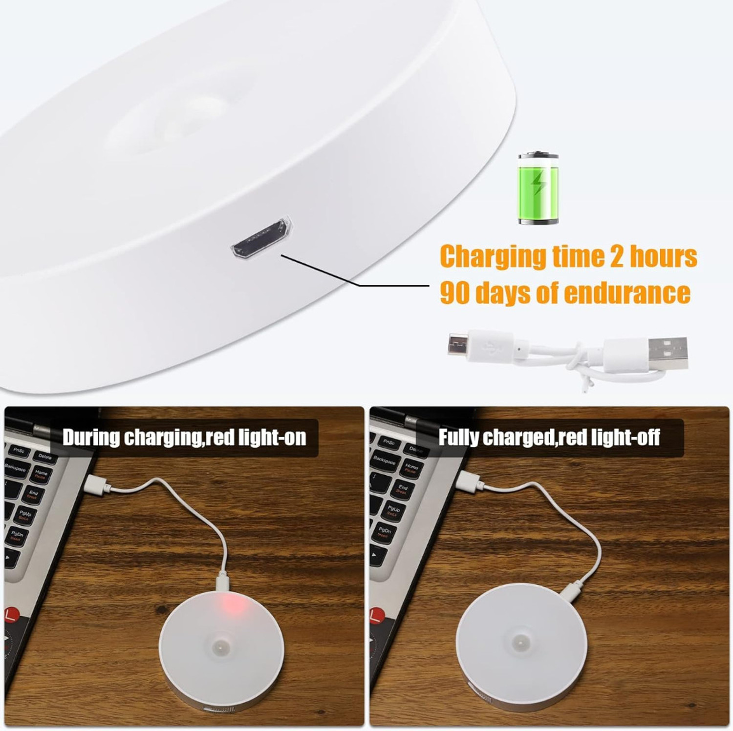Image of ONLINE SHOPY NX | 3W | Pack of 1 | Rechargeable Motion Sensor LED Night Light, White Smart Sensor Light