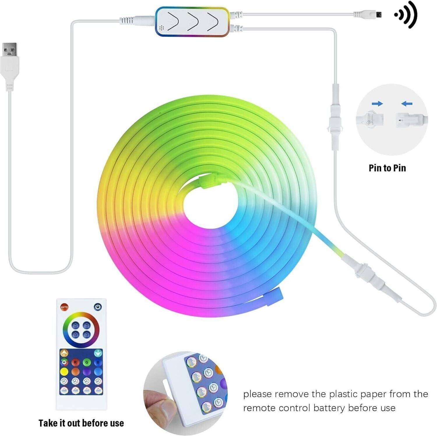 JOYGESTURE Lumix RGBIC Neon Light Strip - Image 2