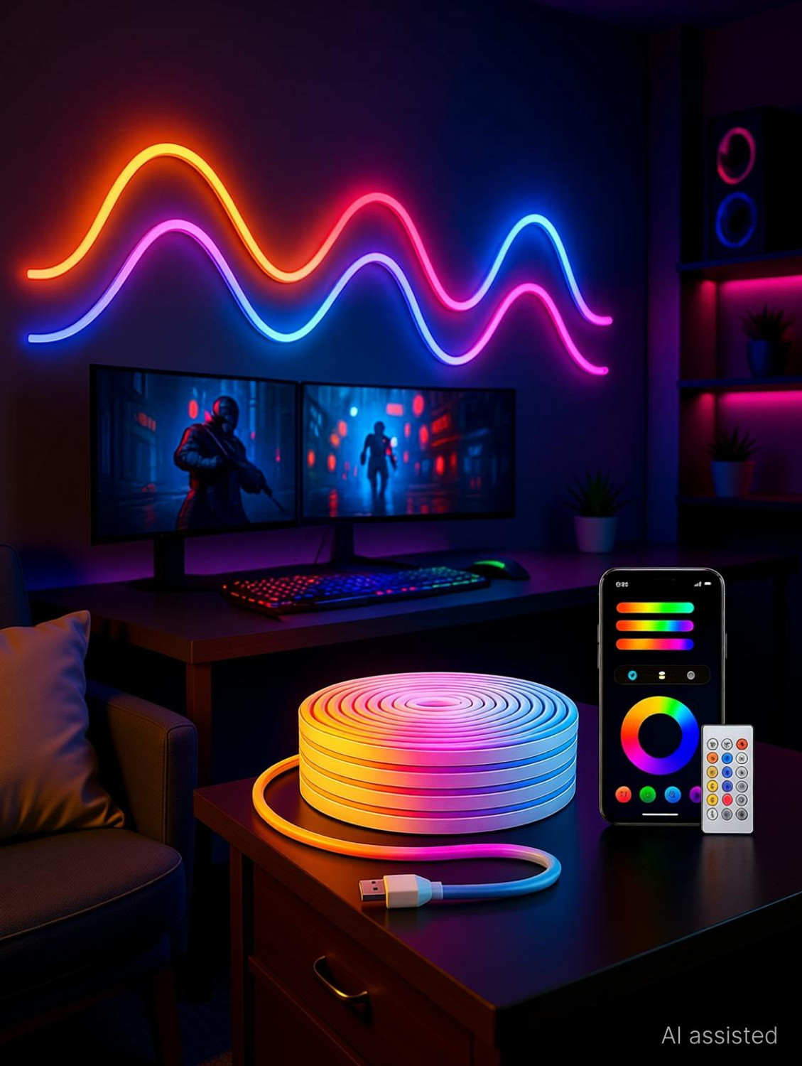 Image of One94Store 500 LEDs 5 m Multicolor Color Changing Strip Rice Lights