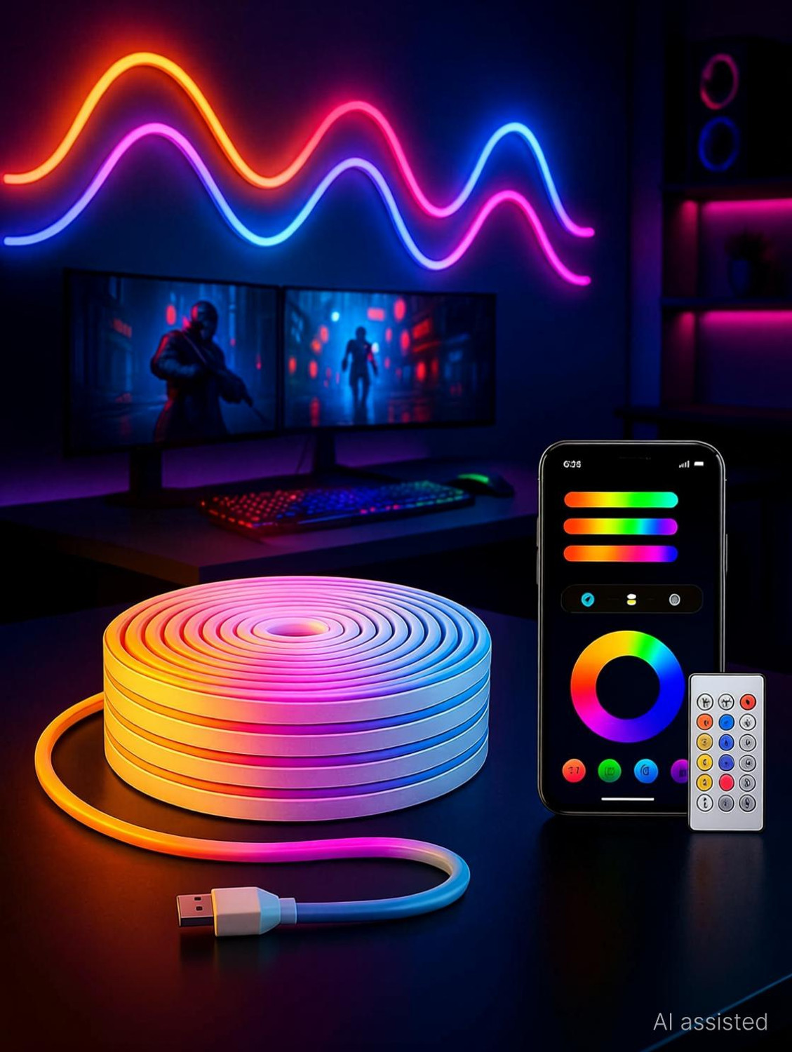 Image of One94Store 500 LEDs 5 m Multicolor Color Changing Strip Rice Lights