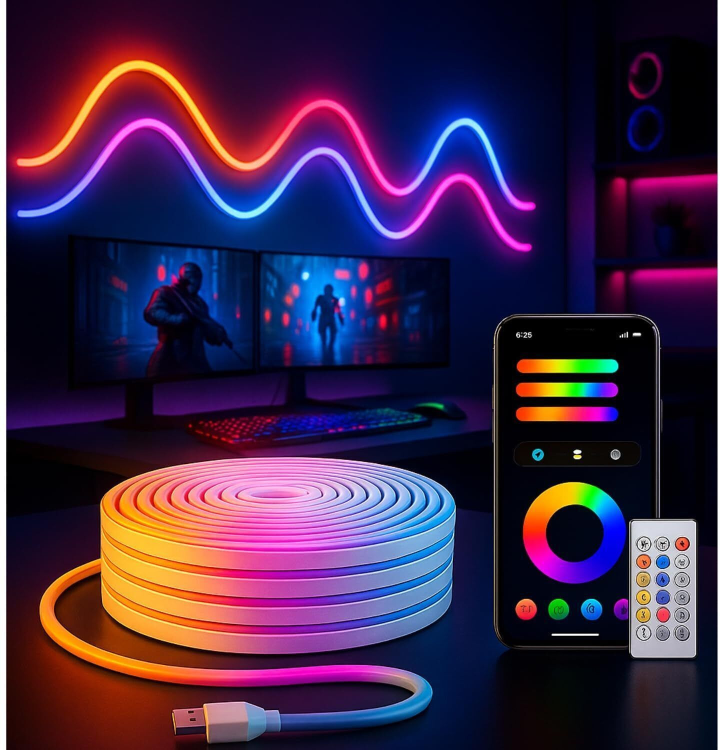 Image of One94Store 500 LEDs 5 m Multicolor Color Changing Strip Rice Lights